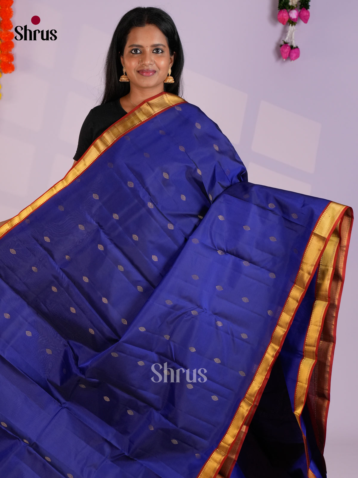 EAS12315 - Kanchipuram-halfpure Saree - Shop on Shrus.com