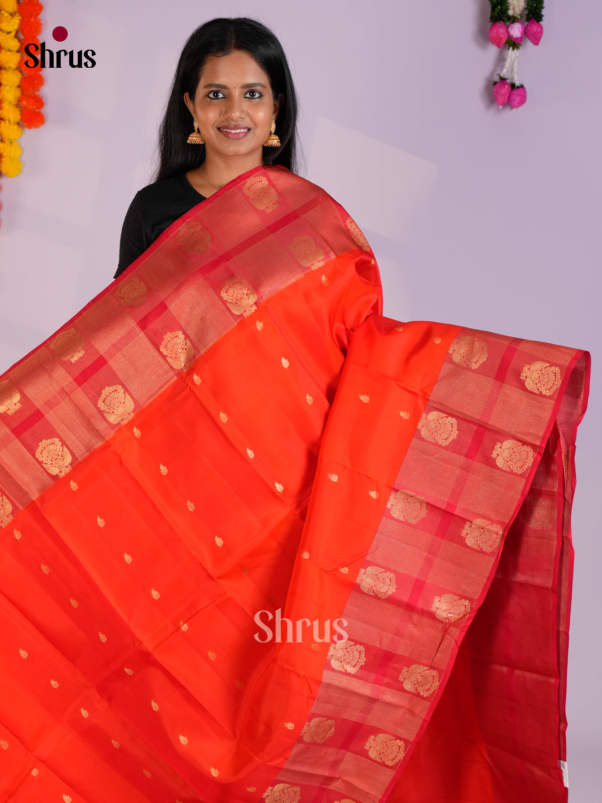 EAS12327 - Kanchipuram-halfpure Saree - Shop on Shrus.com