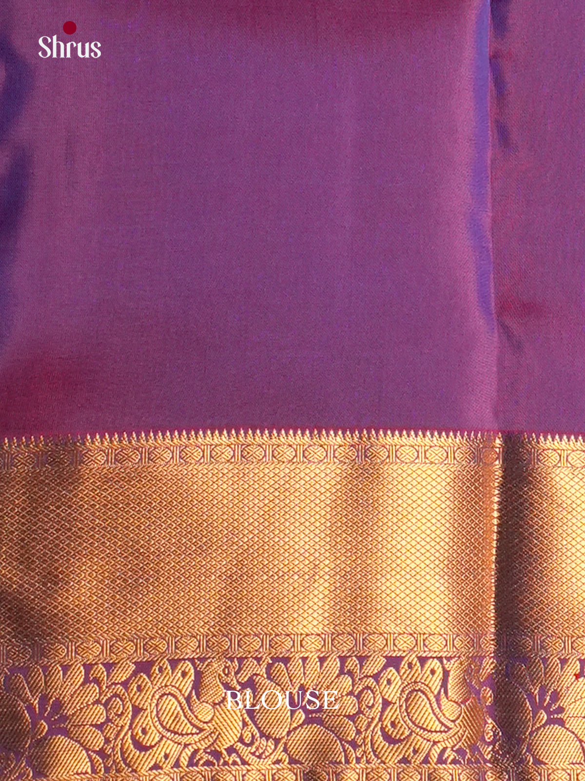 Peacock Blue & Purple - Kanchipuram-halfpure Saree- EAS12339 - Shop on Shrus.com