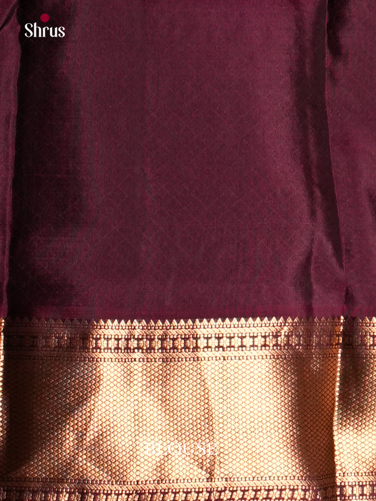 Blue & Wine  Kanchipuram-halfpure Saree- EAS12348 - - Shop on Shrus.com