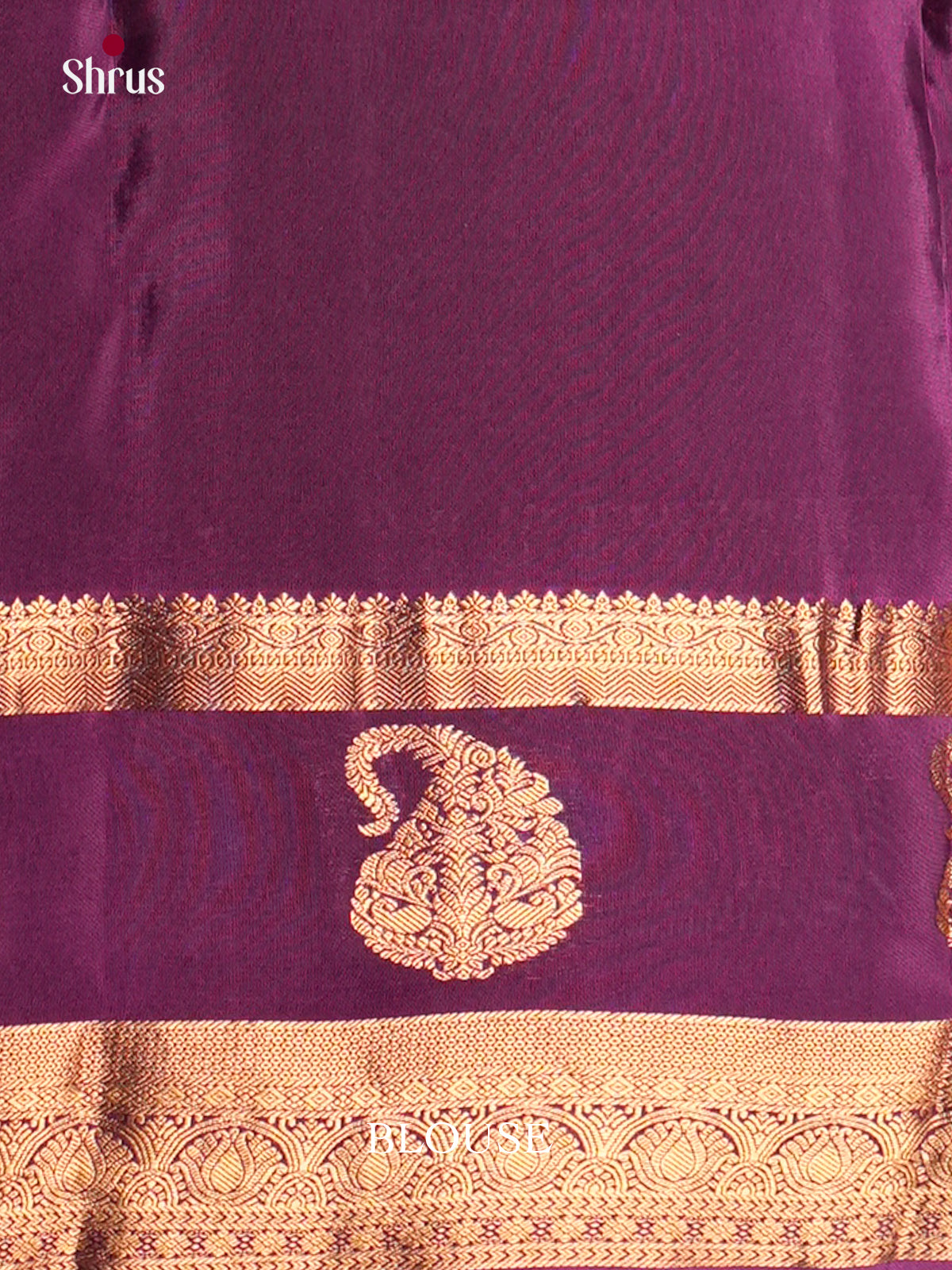 Green & Purple - Kanchipuram-halfpure Saree- EAS12356 - Shop on Shrus.com