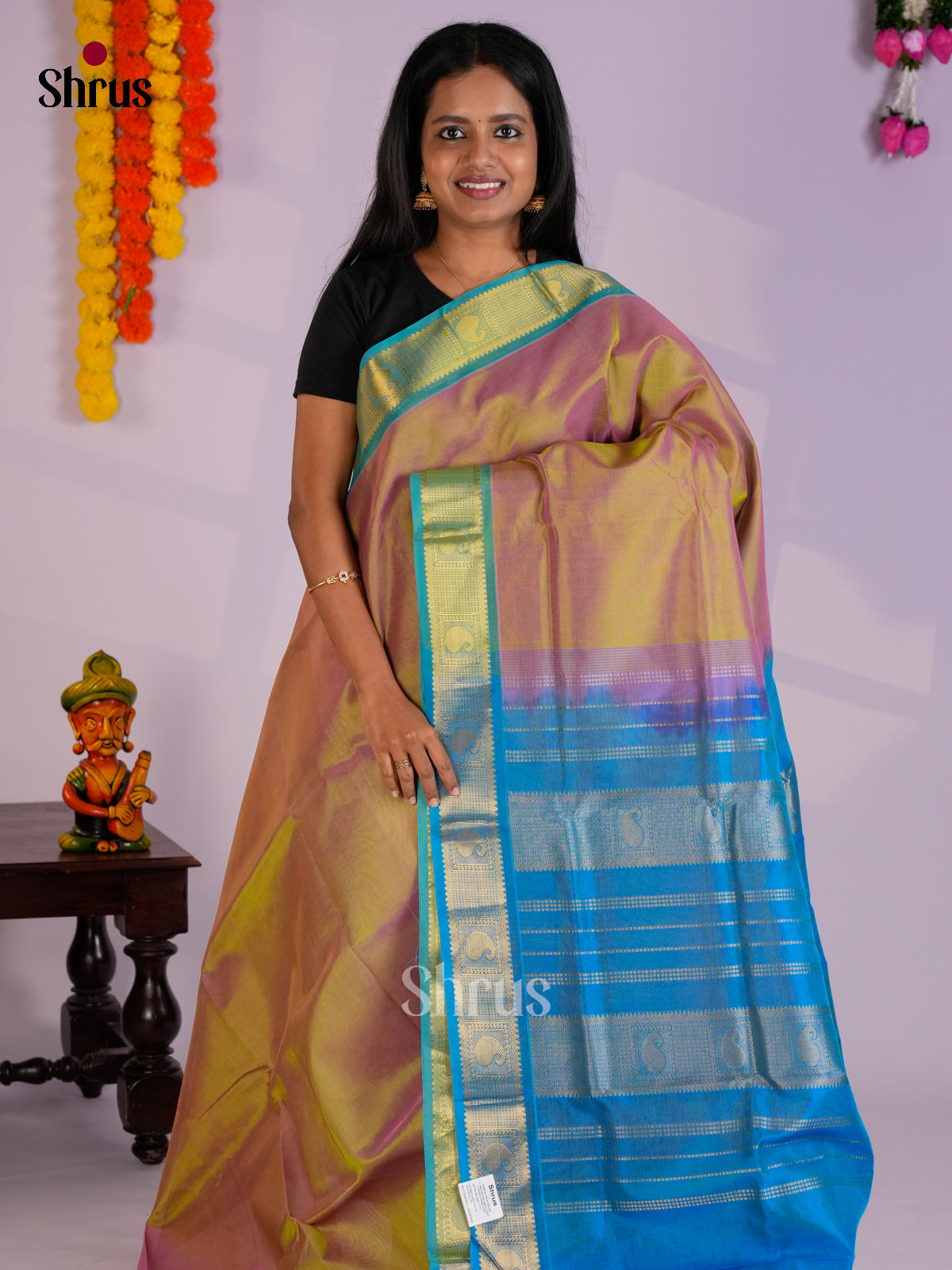 EAS13271 - Silk Cotton Saree - Shop on Shrus.com