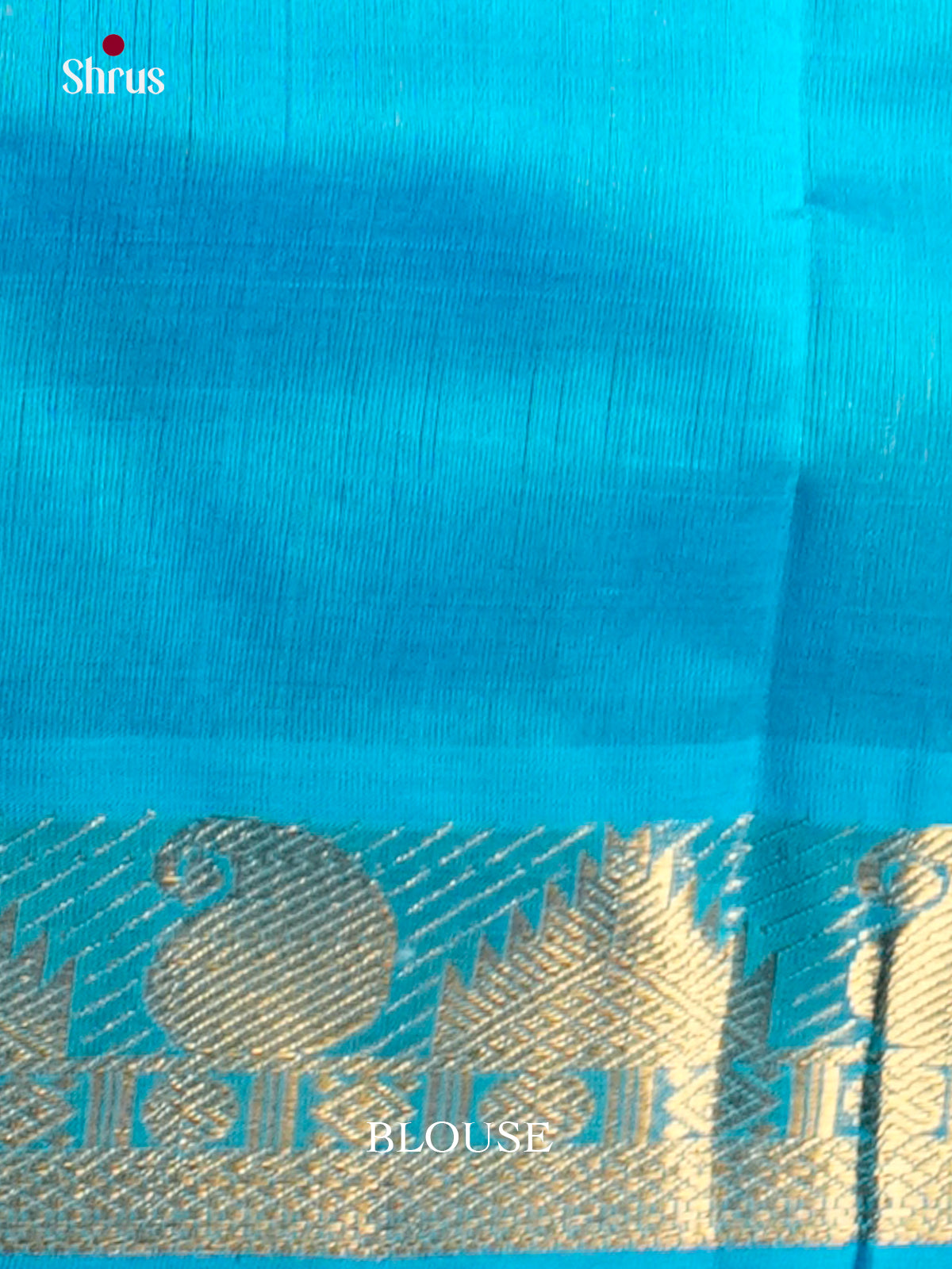 Pretty Light & Dark Blue Silk Cotton Saree with checkered pattern - EAS13345