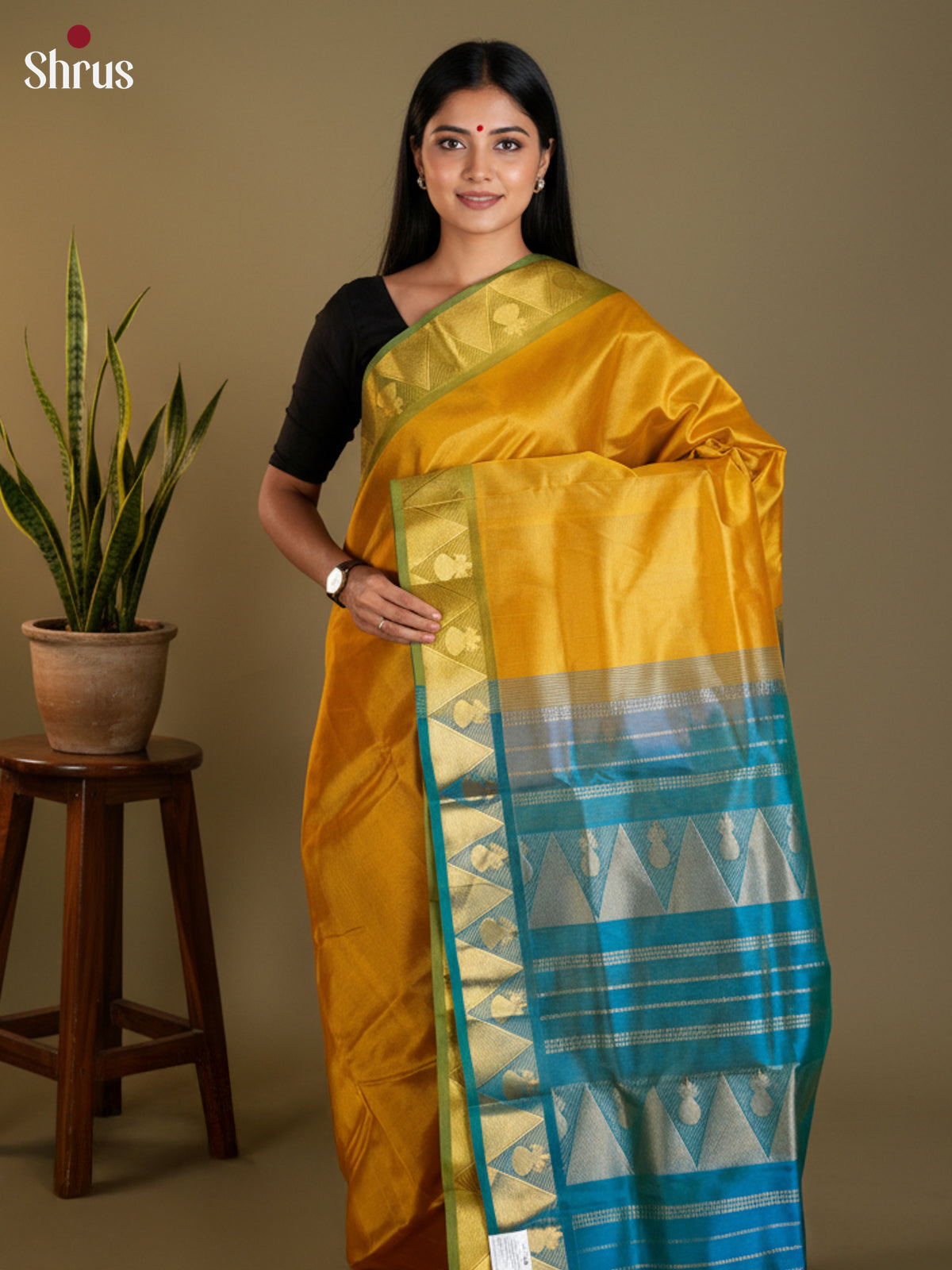 EAS13421 - silkcotton 9yards Saree - Shop on Shrus.com