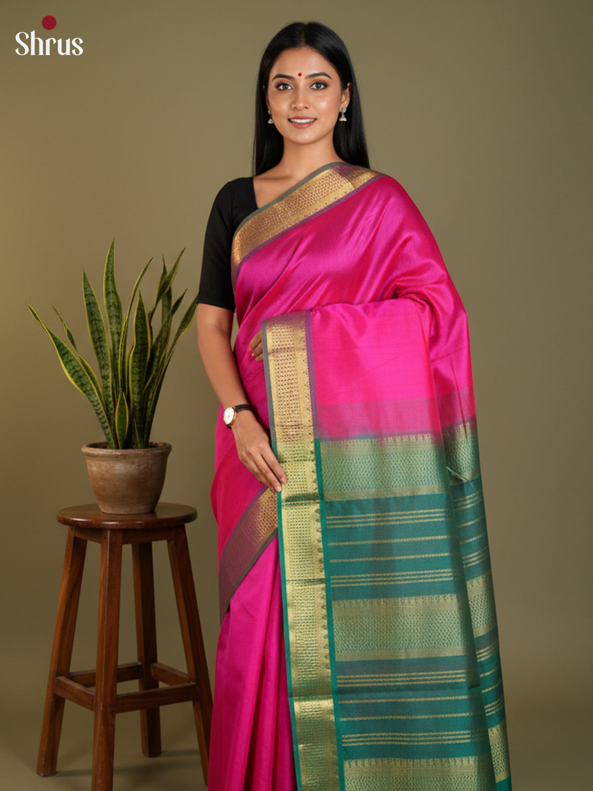 EAS13425 - silkcotton 9yards Saree - Shop on Shrus.com