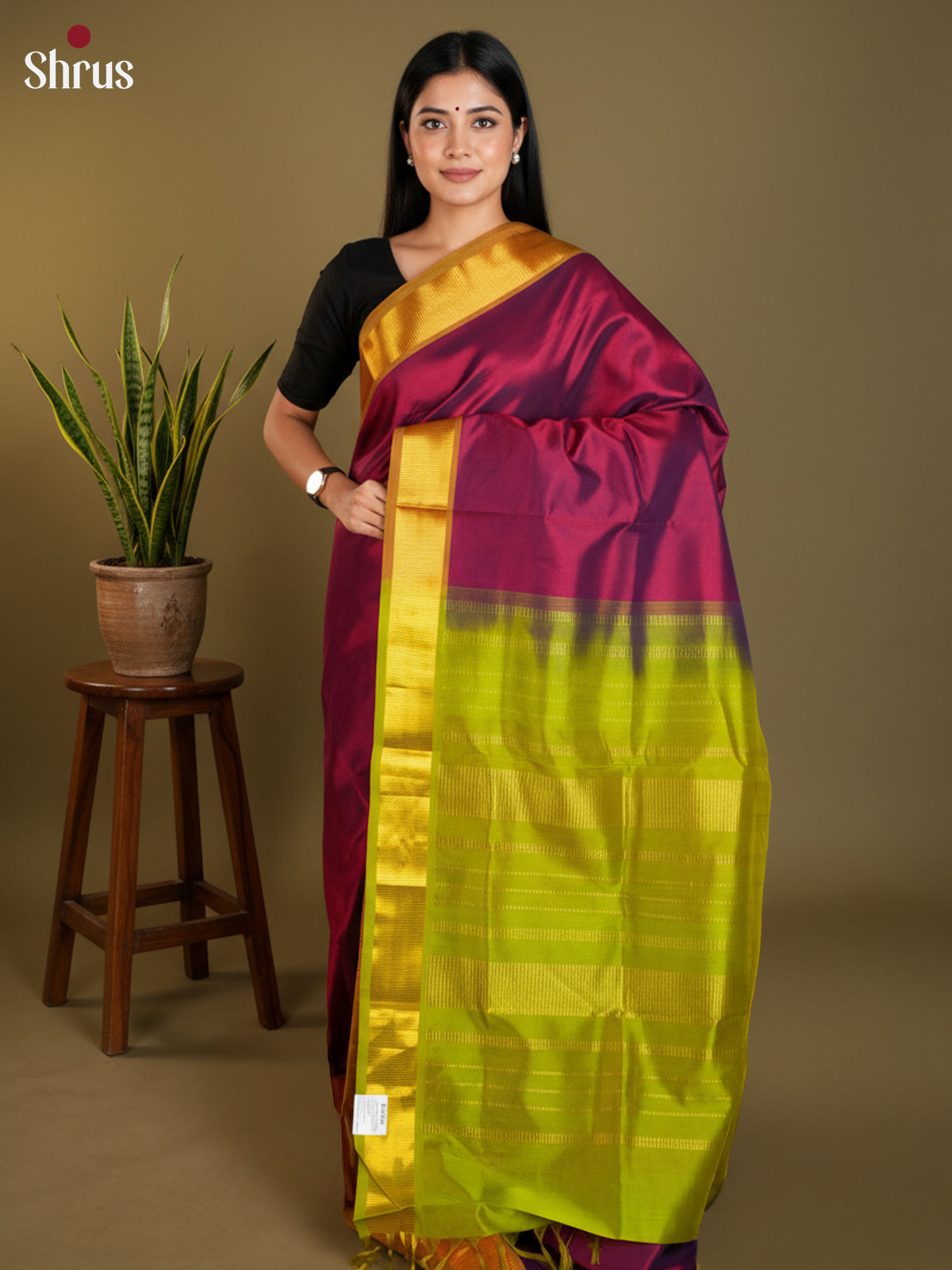 EAS13433 - silkcotton 9yards Saree - Shop on Shrus.com