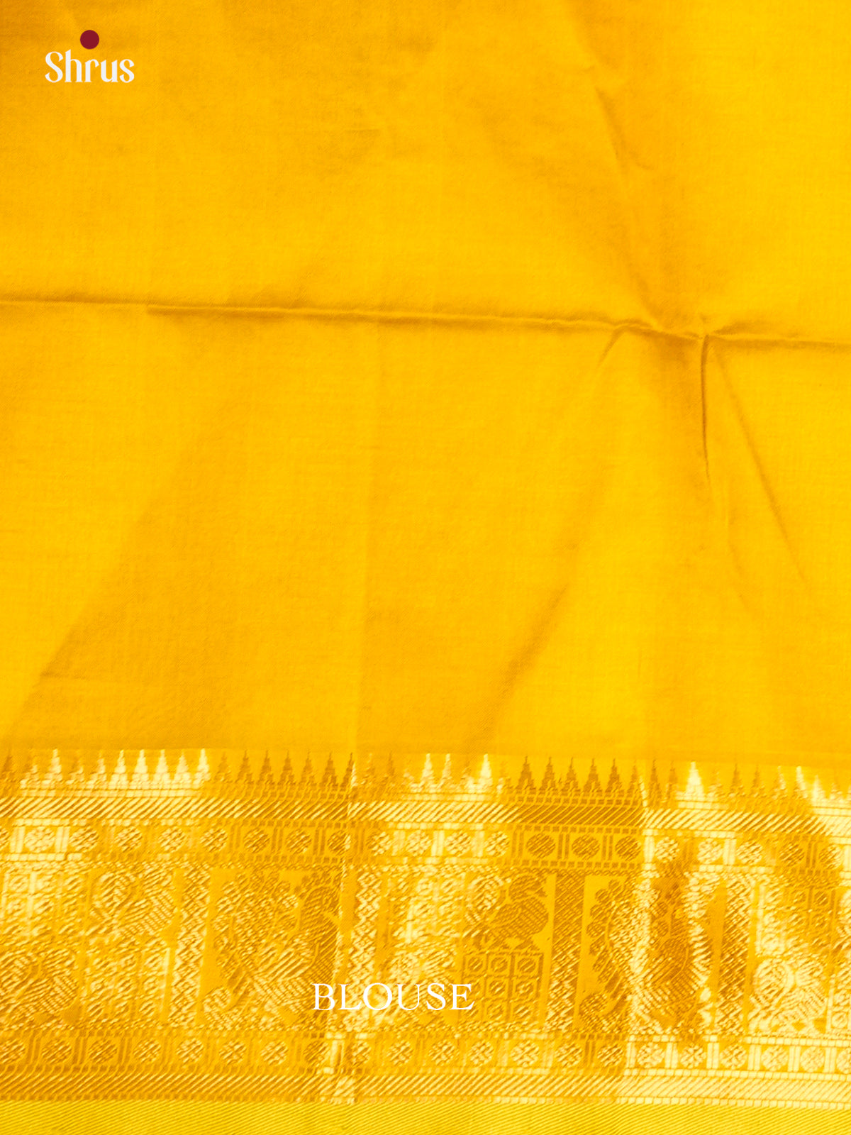 Glorious Orange & Yellow Silk Cotton Saree with zari checks & Border -EAS19026