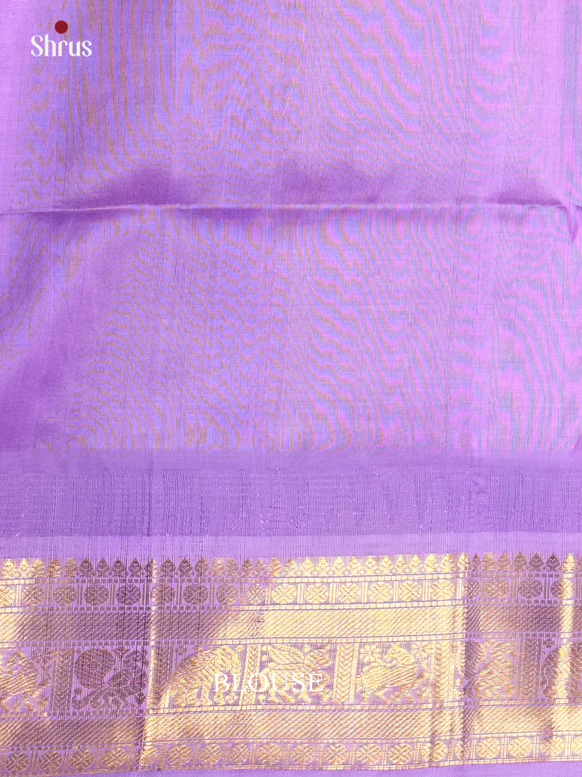 Vibrant Blue & Lavender Silk Cotton Saree with zari-kattams & korvai border -EAS19044