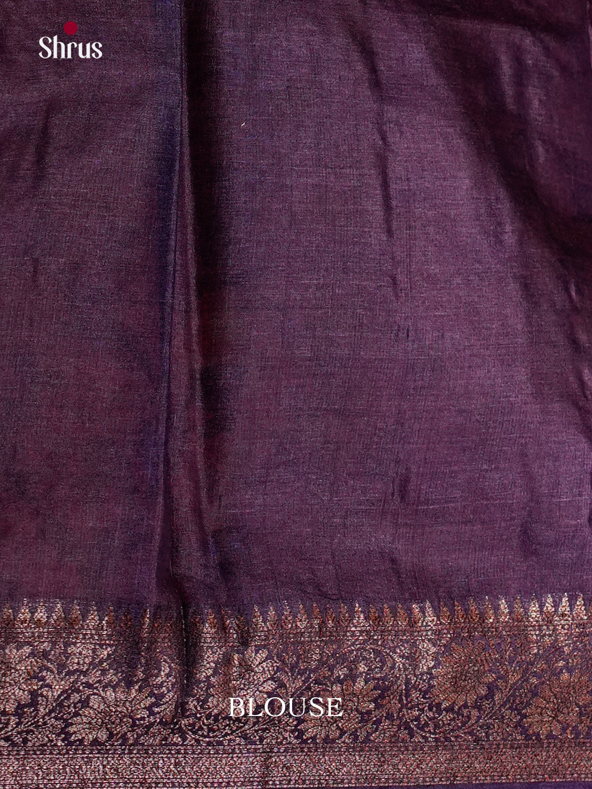 Radiant Orange & Violet  Banarasi Tussar Saree with zari floral nestling & brocade pallu - EAS20007 - - Shop on Shrus.com