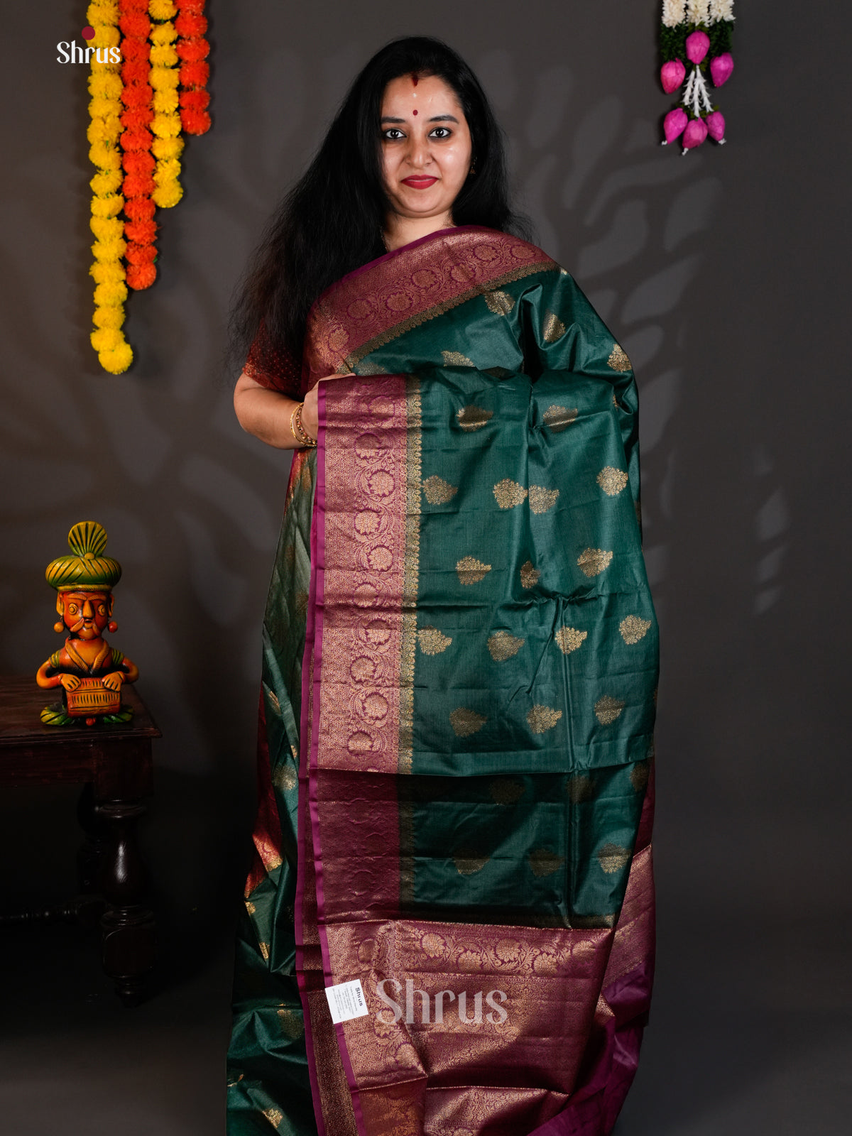 EAS20020 - Banarasi Tussar Saree - Shop on Shrus.com