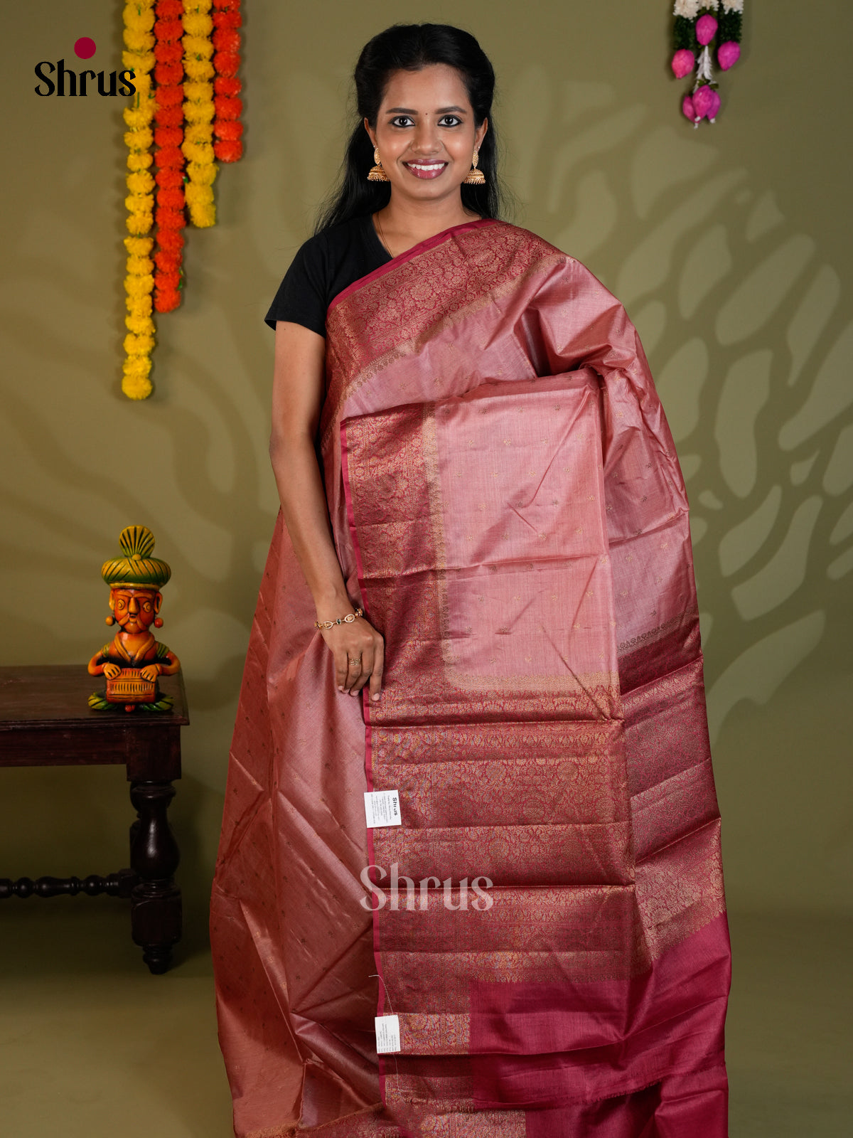 EAS20030 - Banarasi Tussar Saree - Shop on Shrus.com