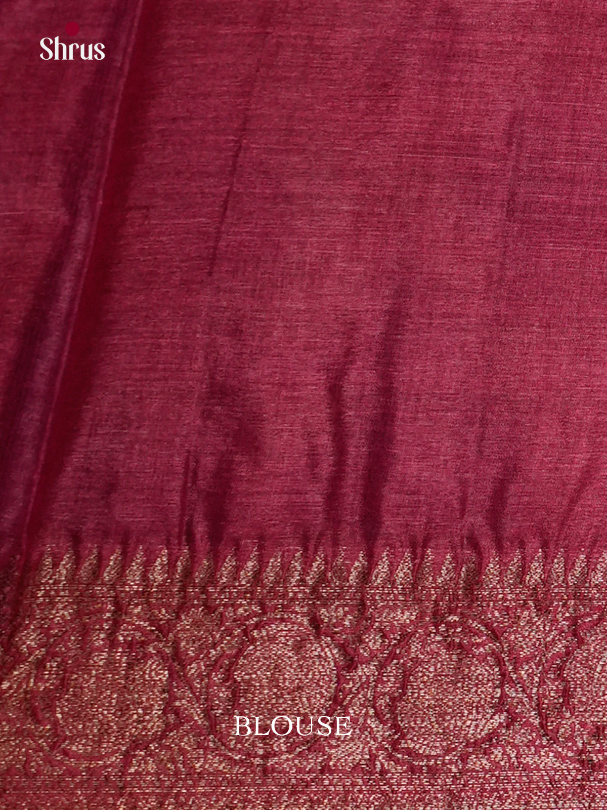 Vibrant Blue & Maroon Banarasi Tussar Saree with criss cross flroal vines brocade - EAS20063 - Shop on Shrus.com