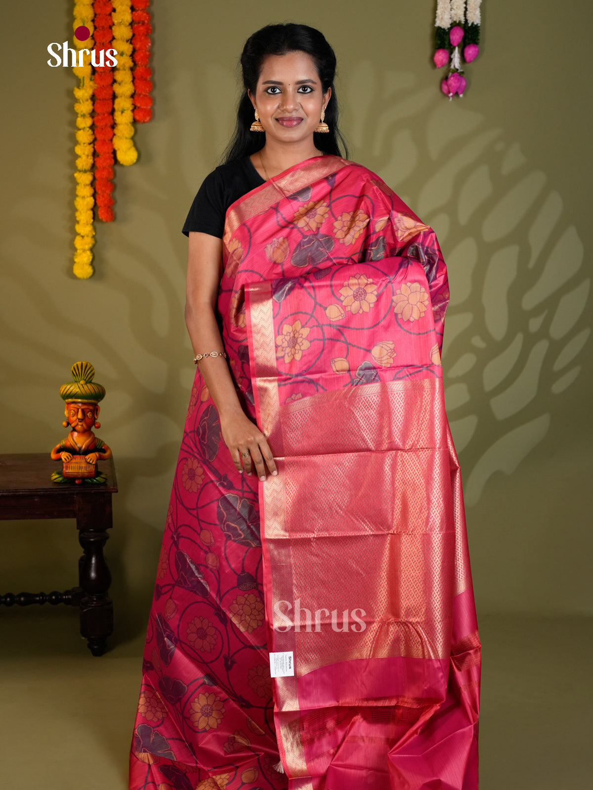 EAS21170 - Kanchipuram-halfpure Saree - Shop on Shrus.com