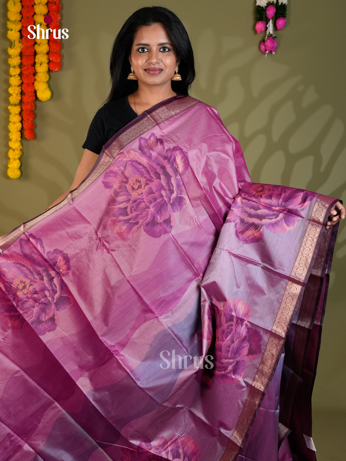 EAS21177 - Kanchipuram-halfpure Saree - Shop on Shrus.com