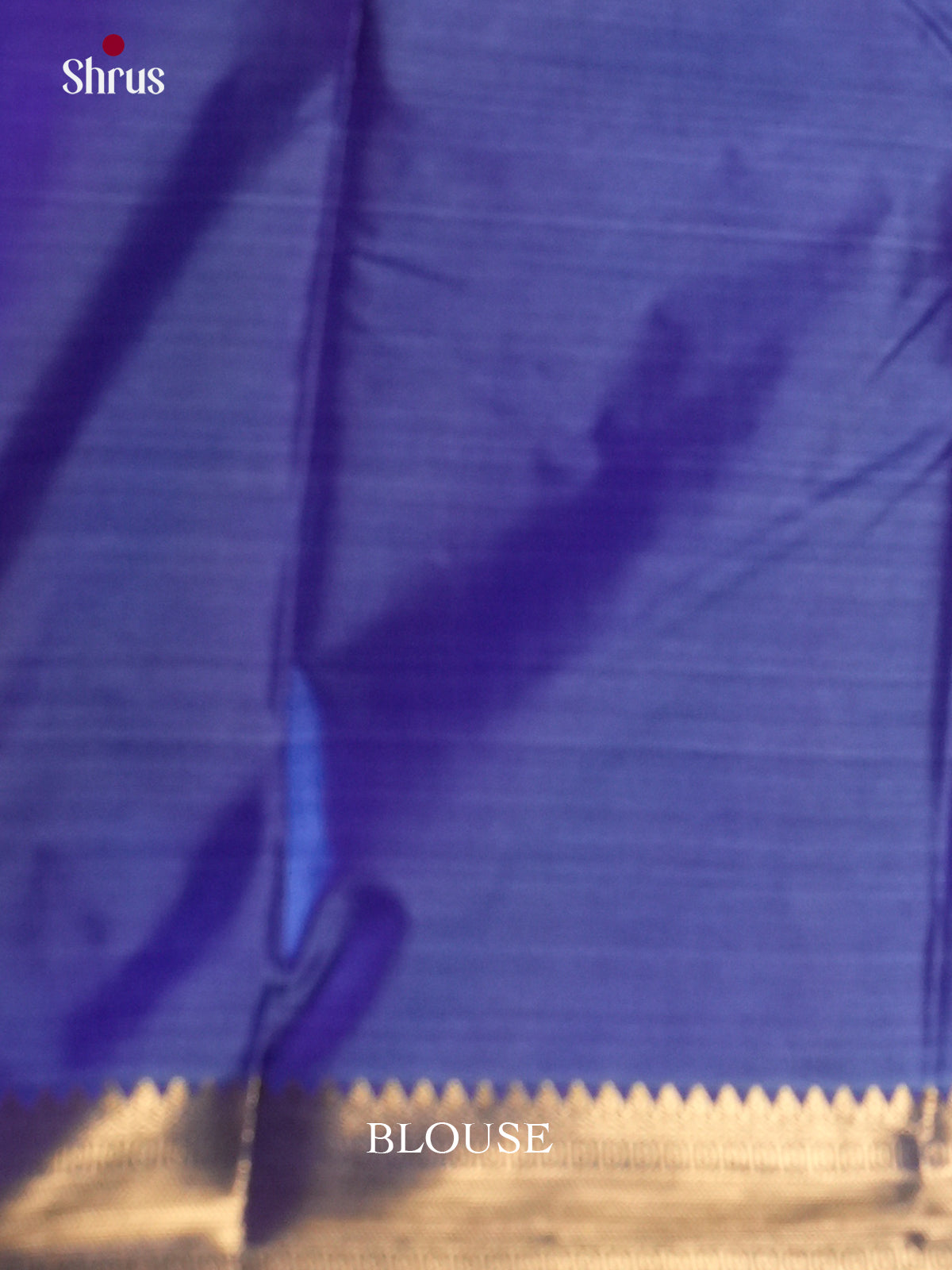 Blue -  Kanchipuram-halfpure Saree- EAS21179 - Shop on Shrus.com