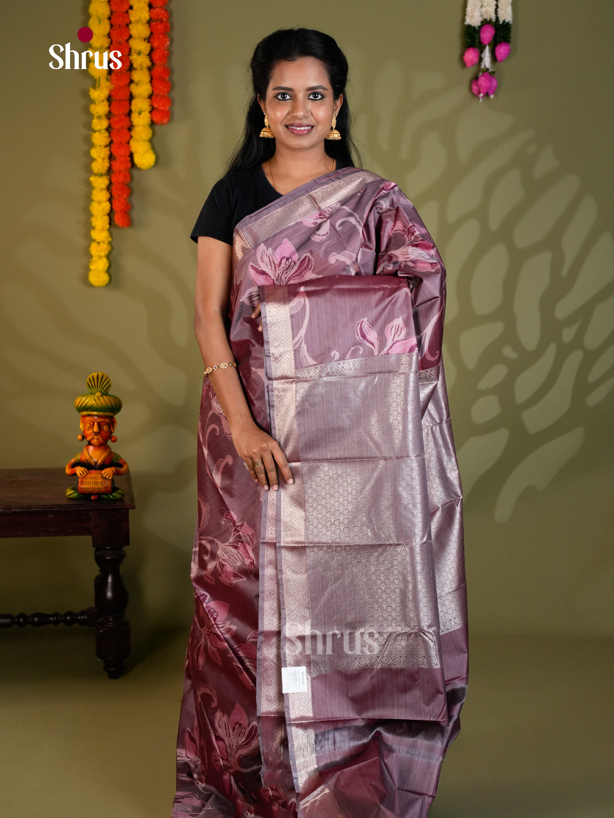 EAS21180 - Kanchipuram-halfpure Saree - Shop on Shrus.com