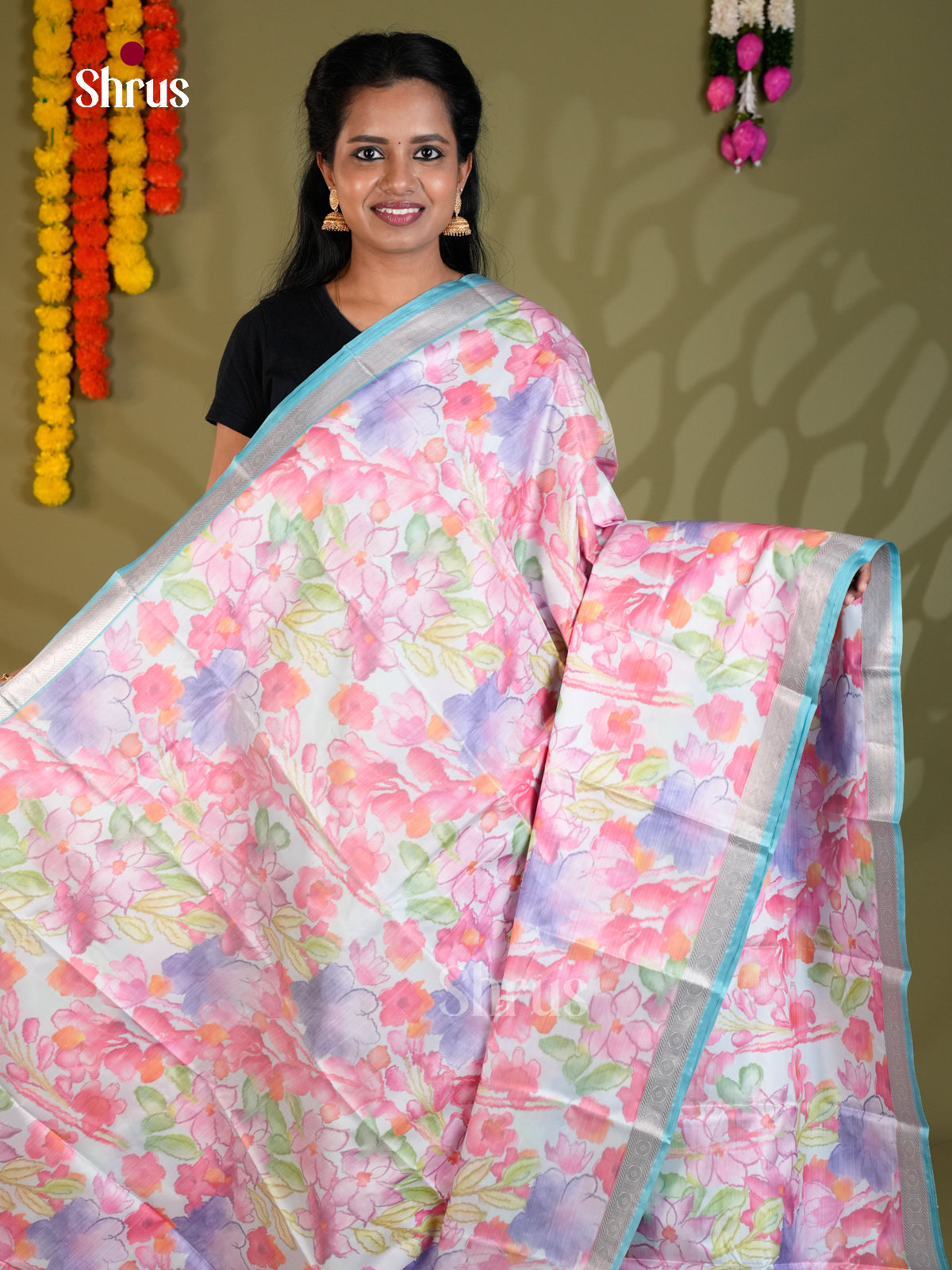 EAS21183 - Kanchipuram-halfpure Saree - Shop on Shrus.com