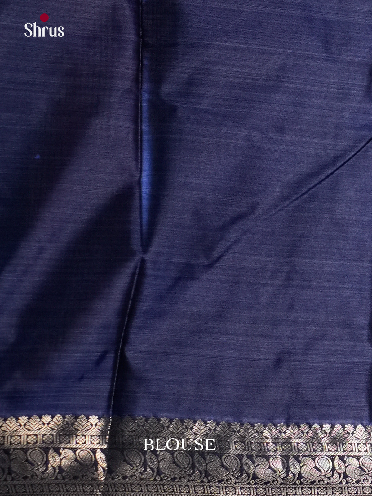 Blue (single Tone) - Kanchipuram-halfpure Saree- EAS21184 - Shop on Shrus.com