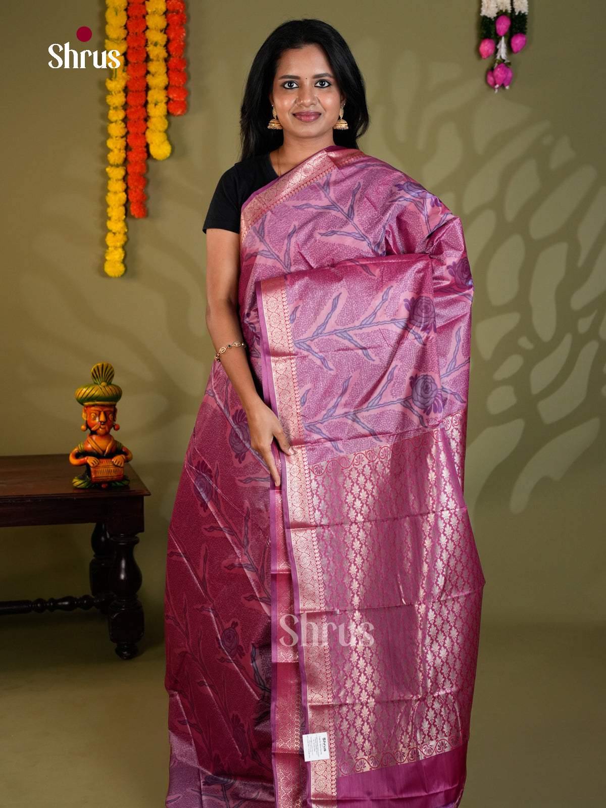 EAS21185 - Kanchipuram-halfpure Saree - Shop on Shrus.com