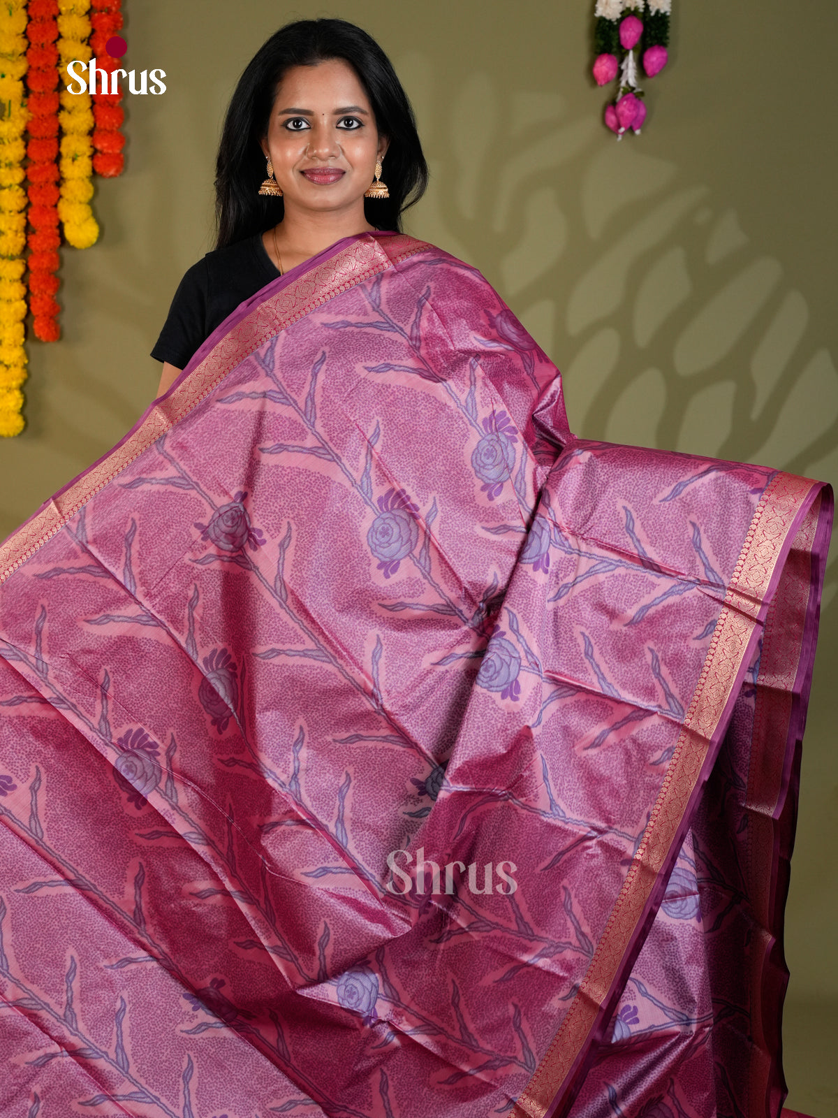 EAS21185 - Kanchipuram-halfpure Saree - Shop on Shrus.com