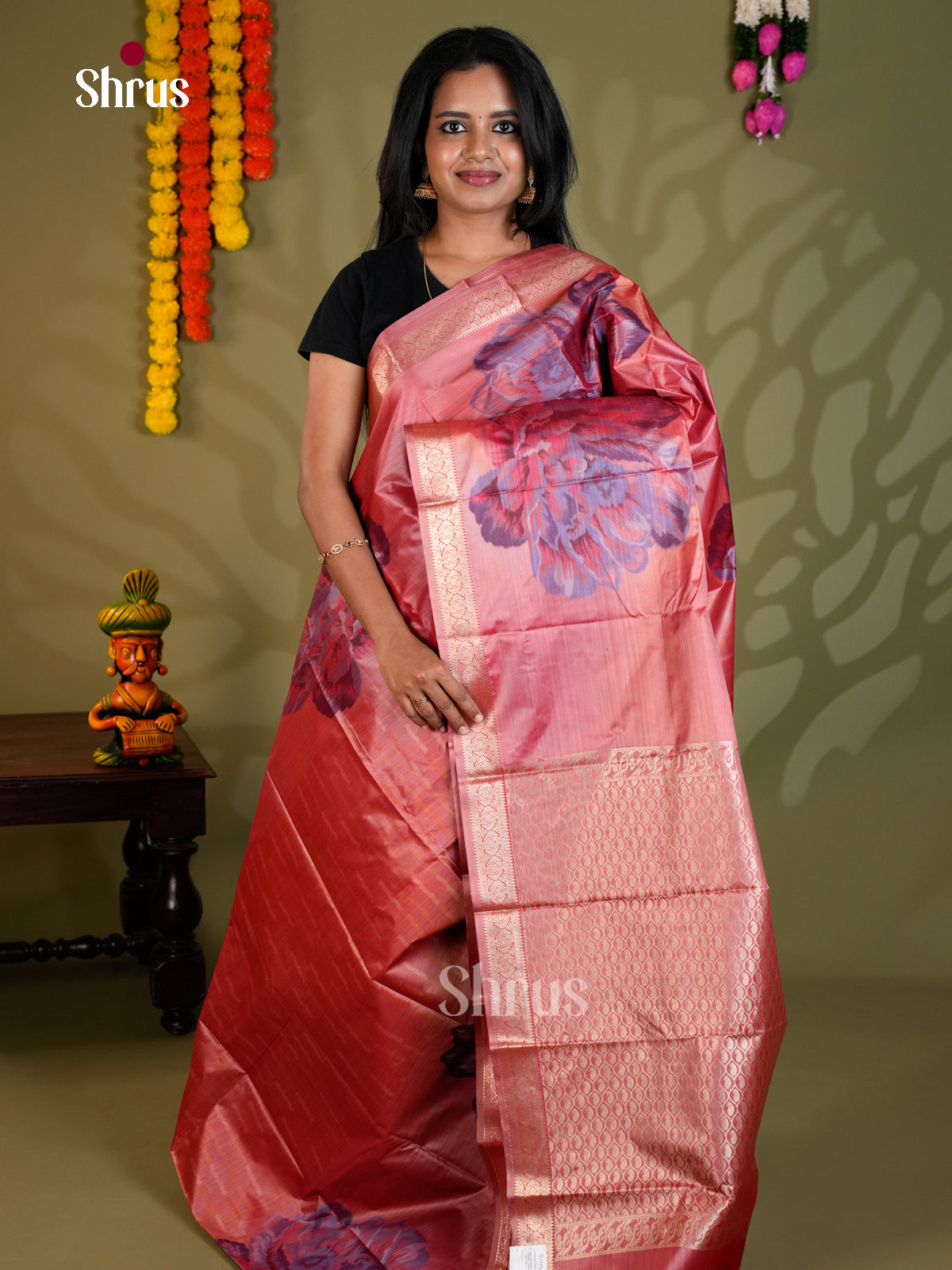 EAS21192 - Kanchipuram-halfpure Saree - Shop on Shrus.com