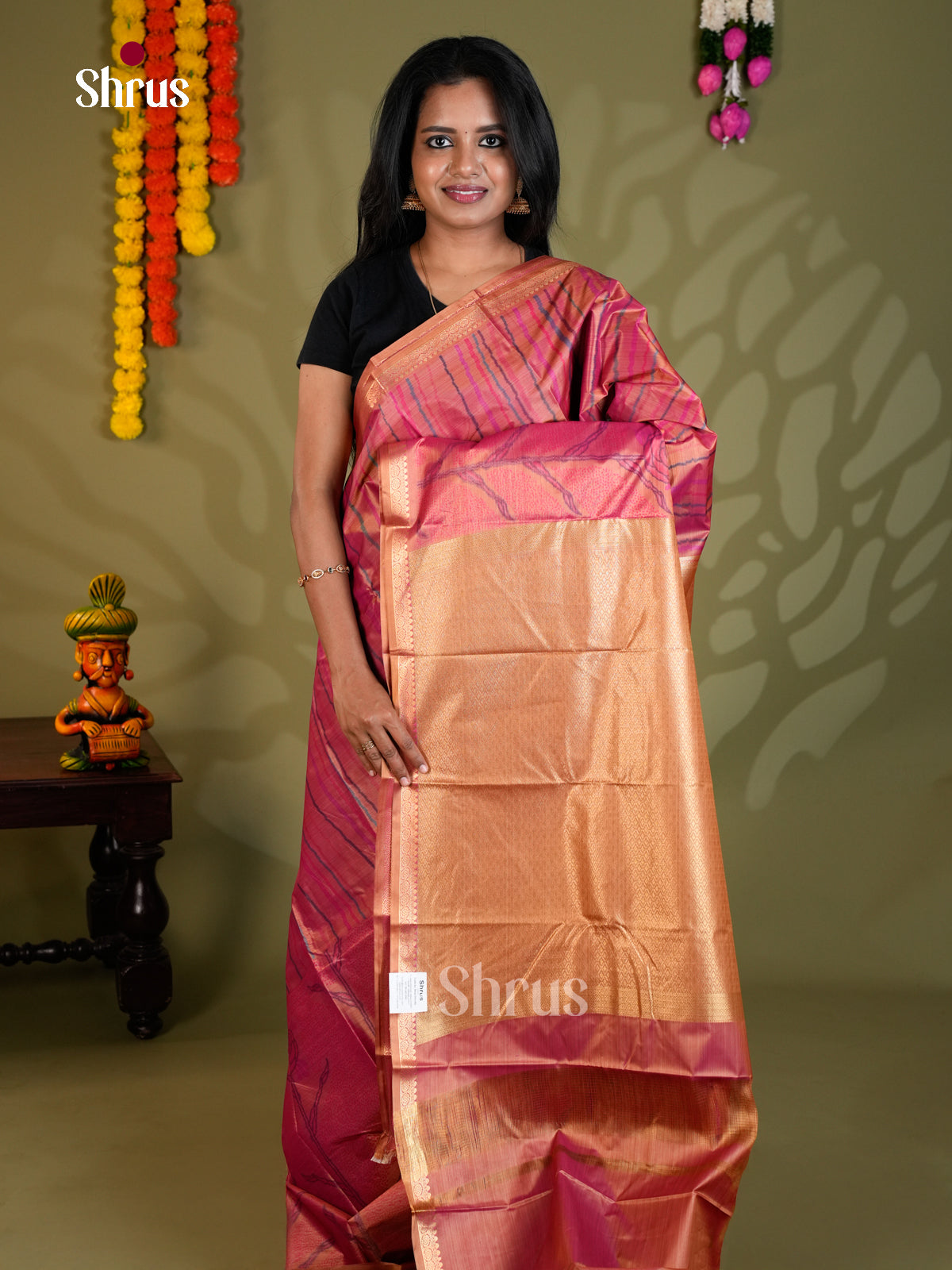 EAS21193 - Kanchipuram-halfpure Saree - Shop on Shrus.com