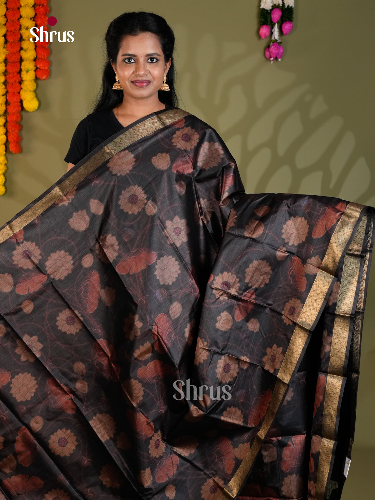 EAS21201 - Kanchipuram-halfpure Saree