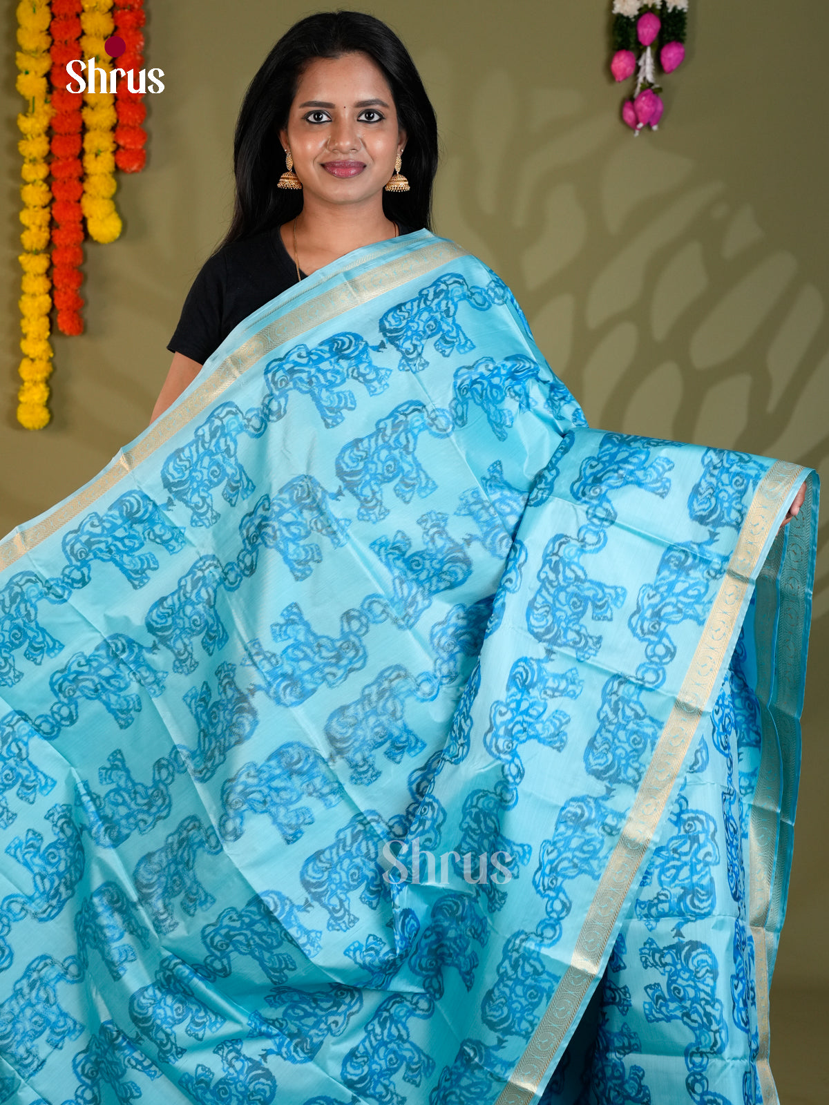 EAS21204 - Kanchipuram-halfpure Saree - Shop on Shrus.com