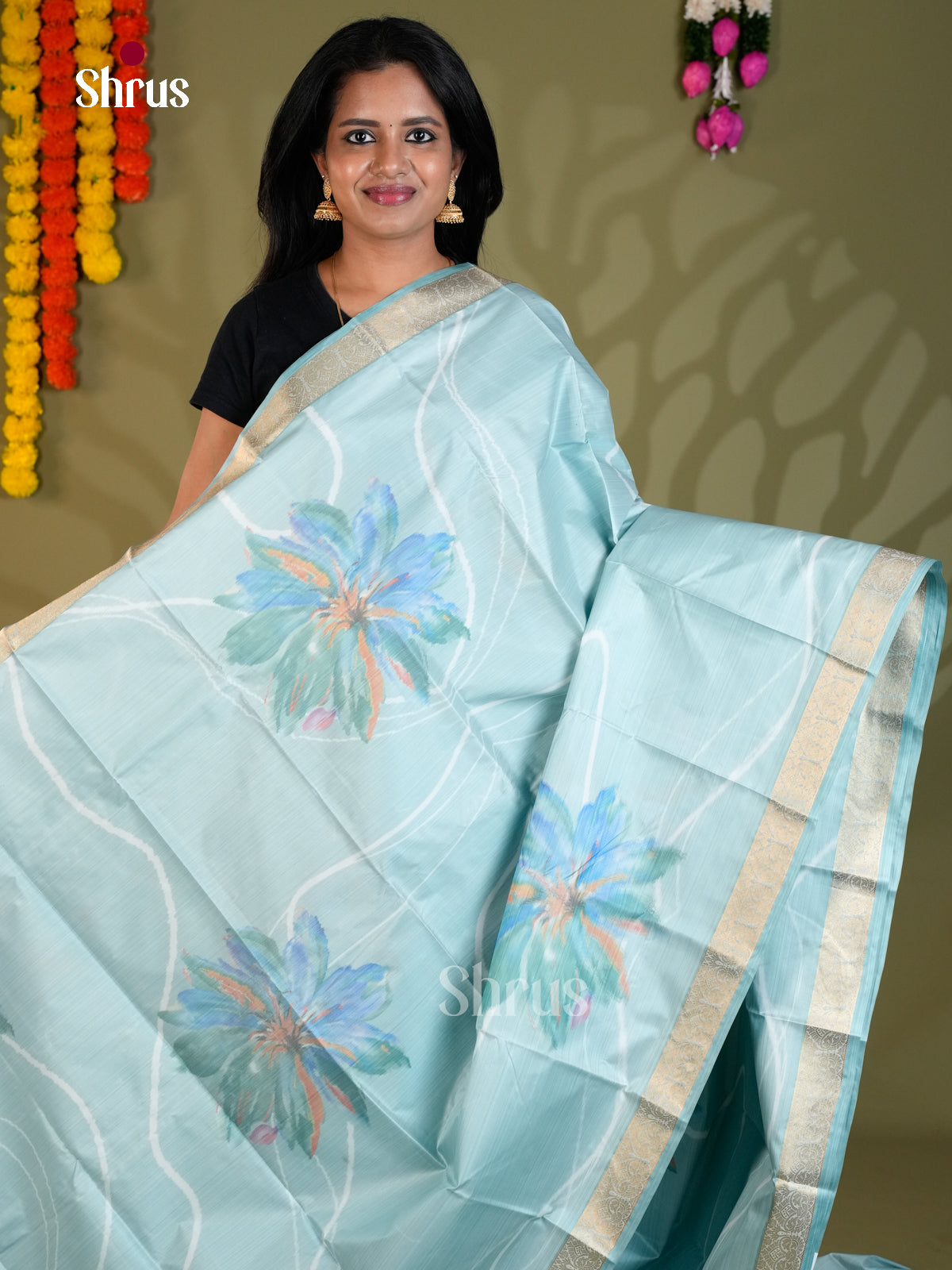EAS21224 - Kanchipuram-halfpure Saree - Shop on Shrus.com