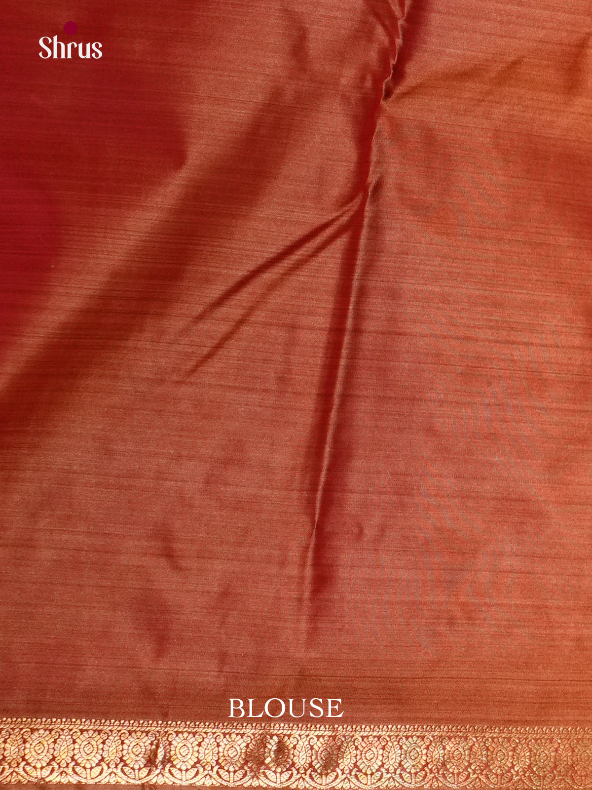 Rusty Orange(SIngle Tone)- Kanchipuram-halfpure Saree- EAS21227 - Shop on Shrus.com
