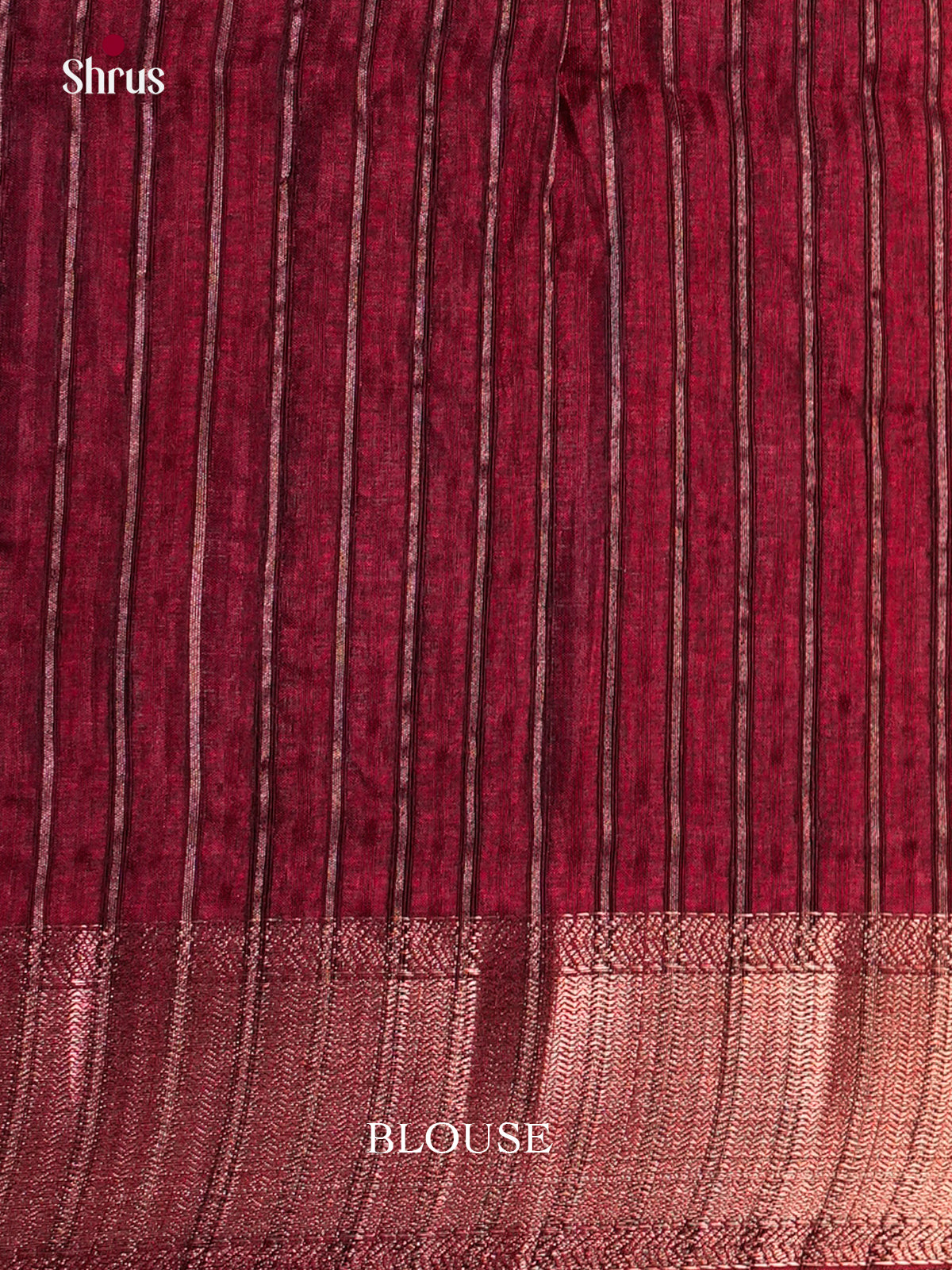 Maroon - Semi Rawsilk - Saree - EAS22007 - Shop on Shrus.com
