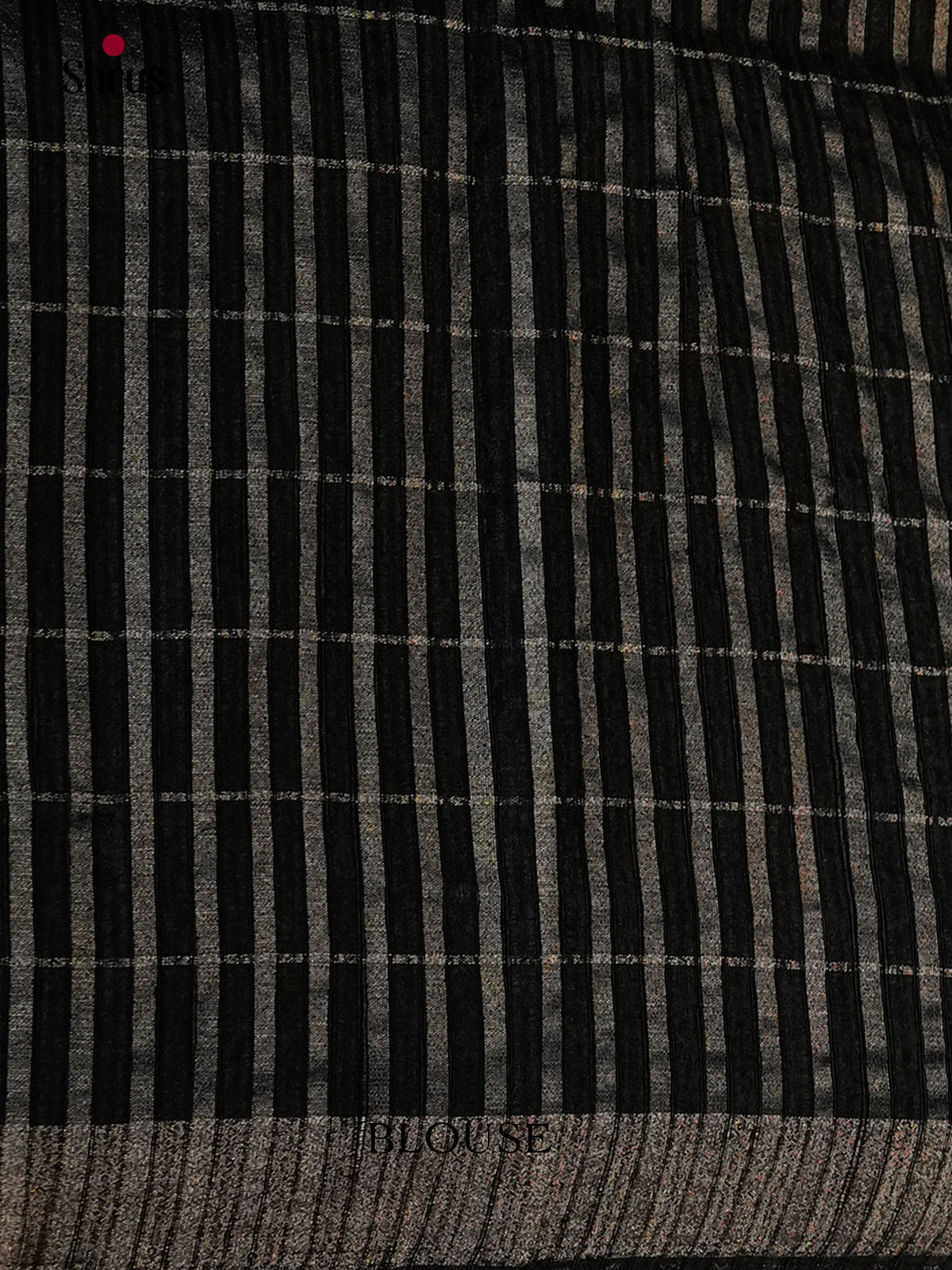 Black - Semi Rawsilk - Saree - EAS22028 - Shop on Shrus.com