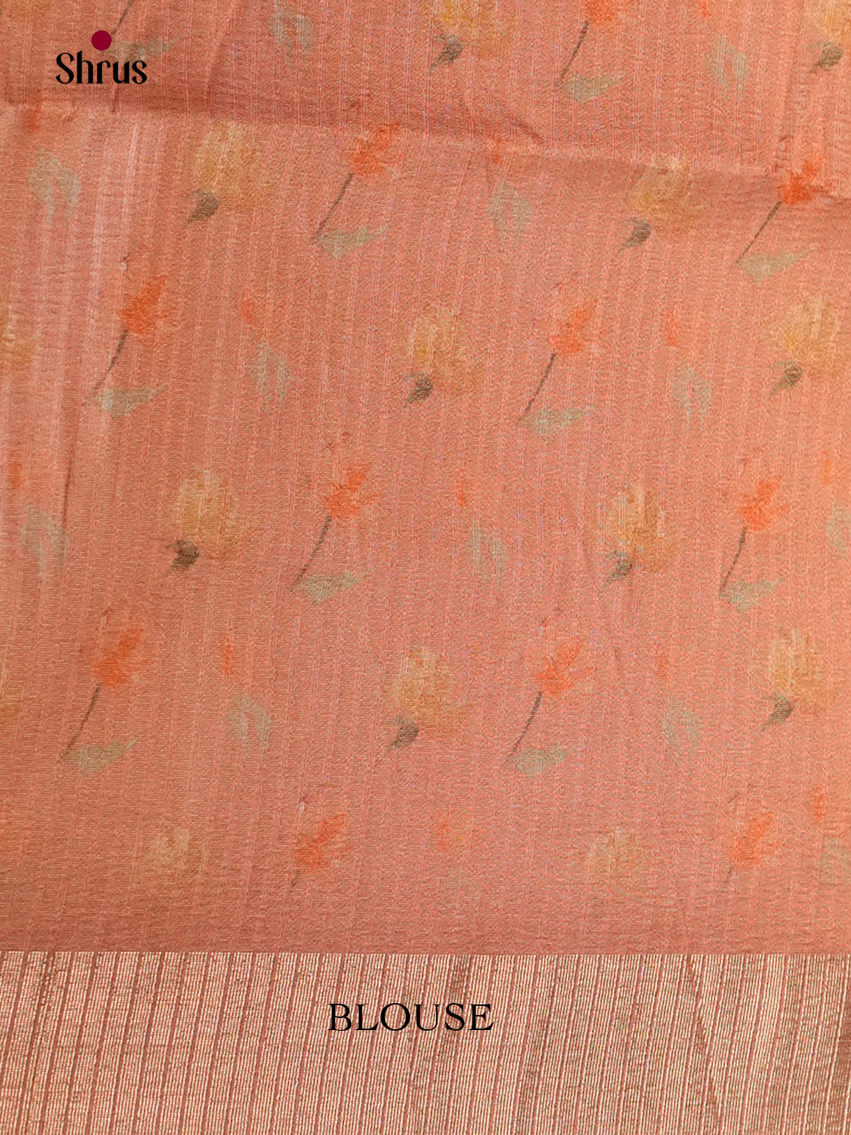 Peach- Semi Rawsilk - Saree -EAS22064 - Shop on Shrus.com