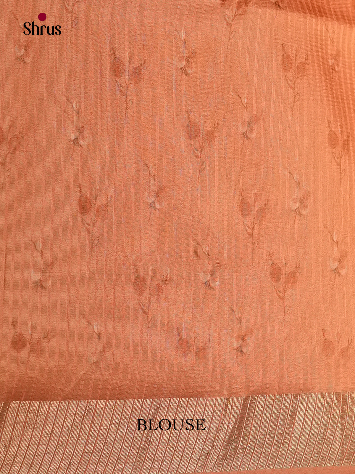 Peach - Semi Rawsilk - Saree - EAS22067 - Shop on Shrus.com