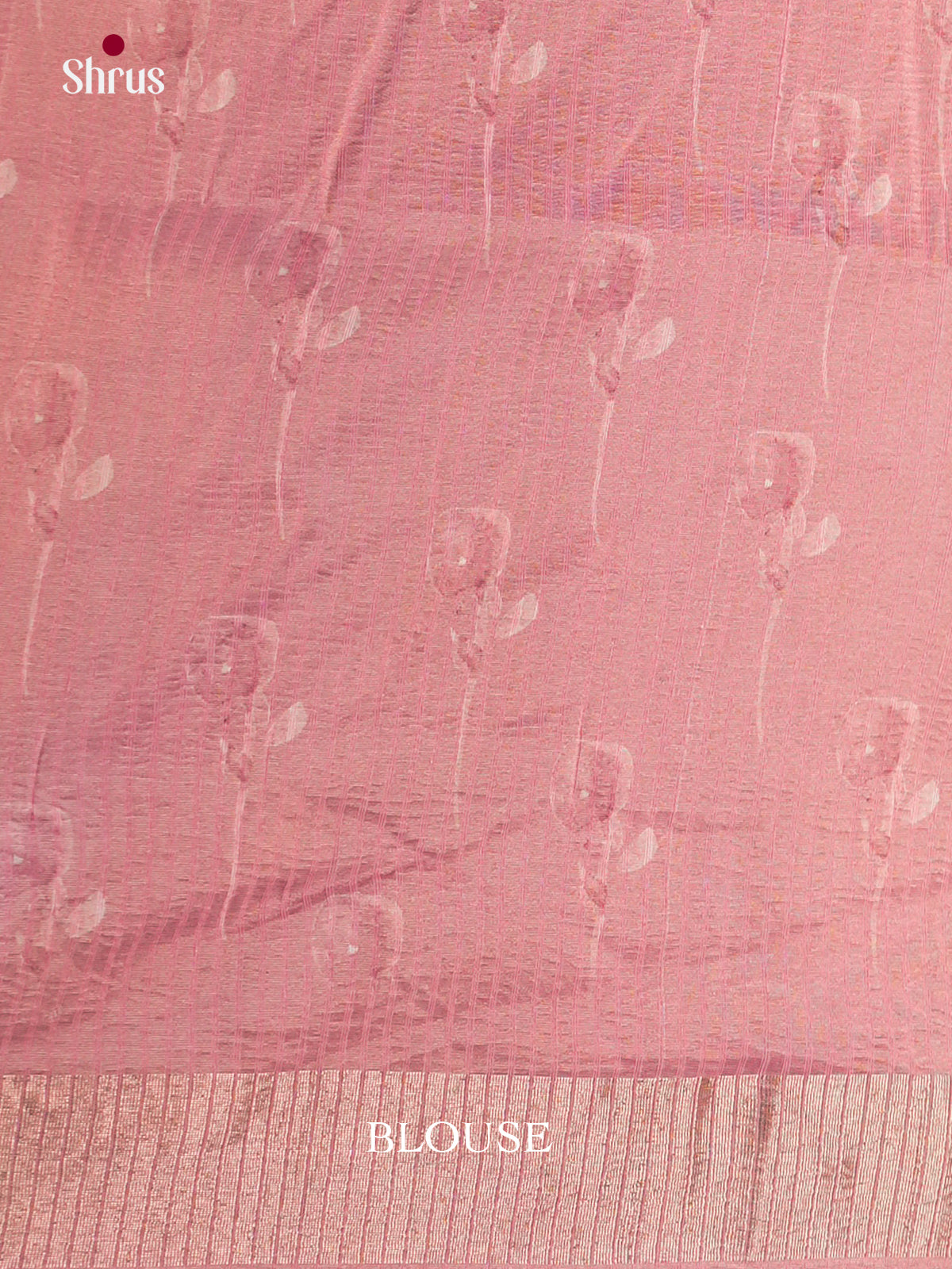 Cream & pink - Semi Rawsilk - Saree- EAS22075 - Shop on Shrus.com
