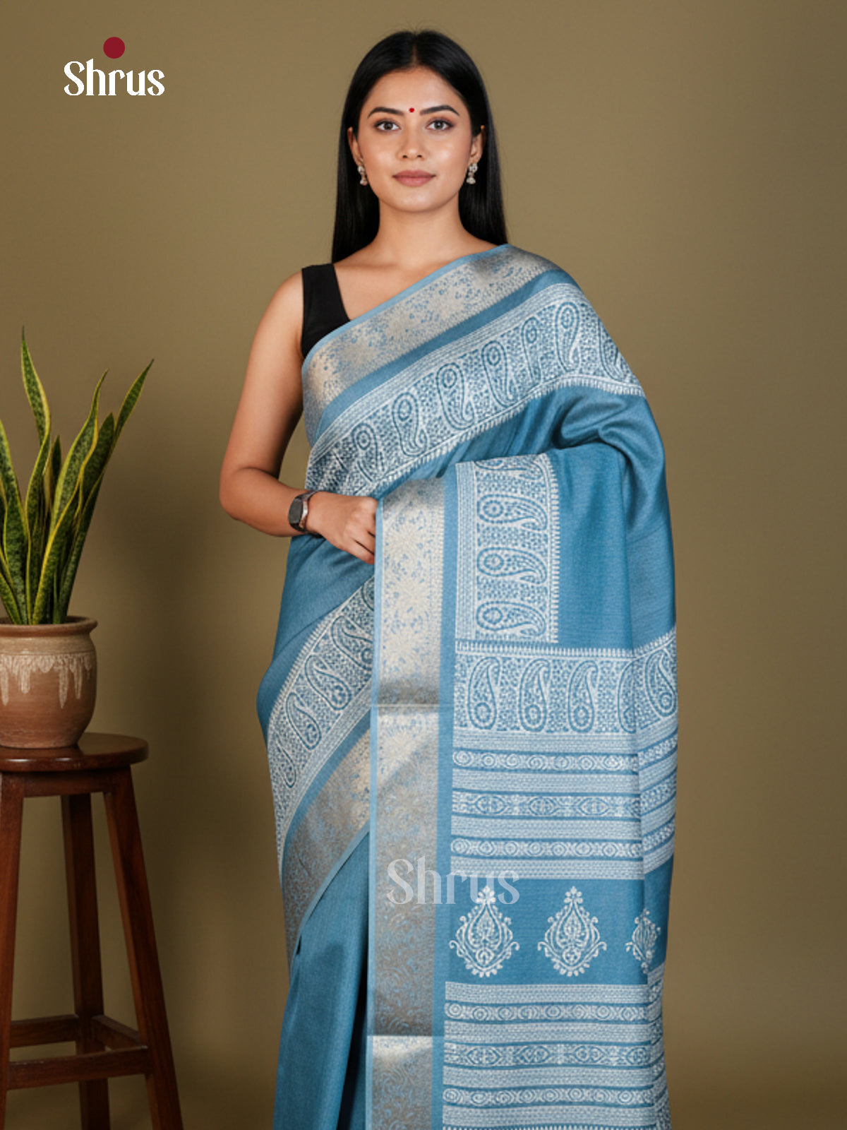 EAS22391 - Semi Crepe - Saree - Shop on Shrus.com