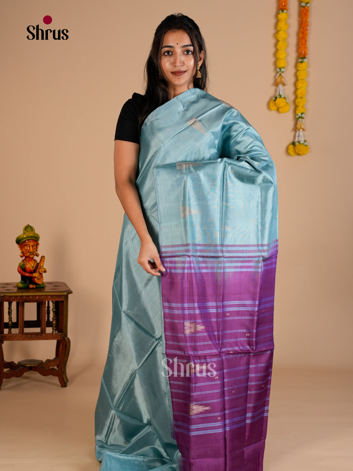 EAS23014 - Banana Pith without blouse - Saree - Shop on Shrus.com