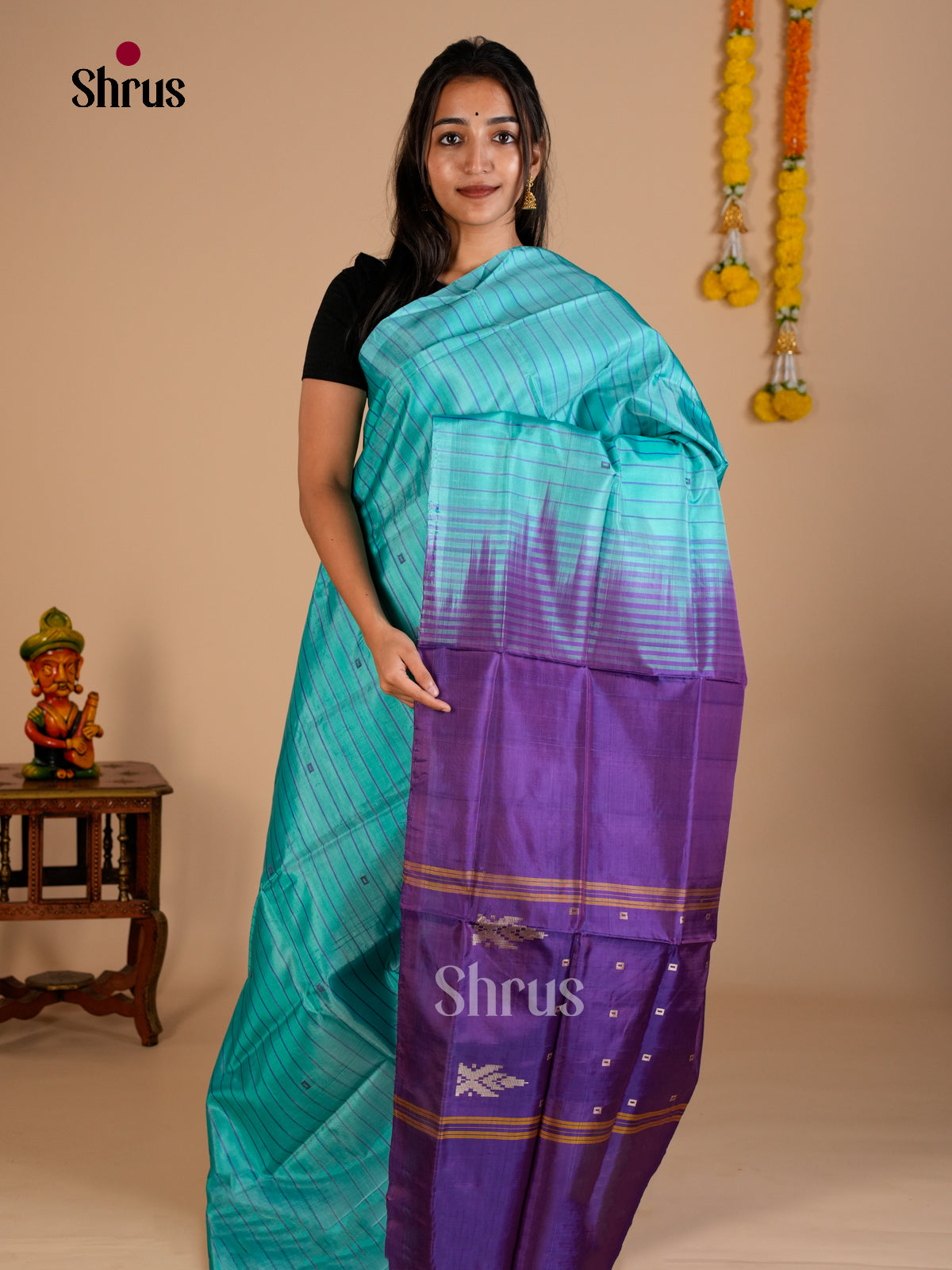 EAS23024 - Banana Pith without blouse - Saree - Shop on Shrus.com