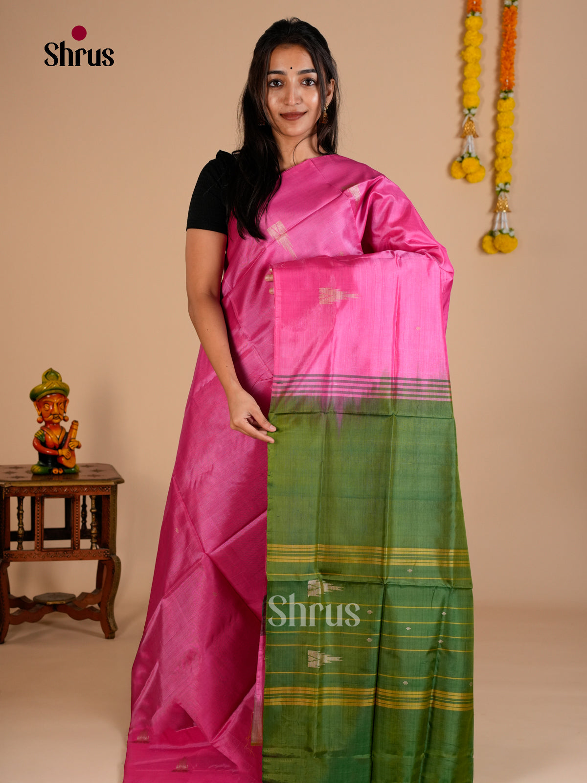 EAS23026 - Banana Pith without blouse - Saree - Shop on Shrus.com
