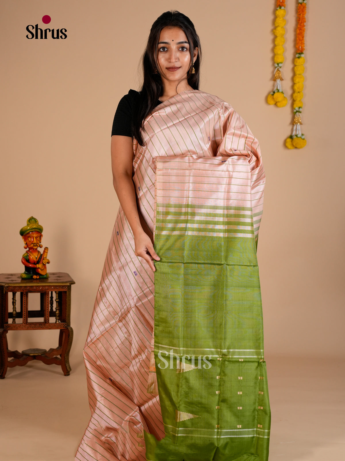 EAS23027 - Banana Pith without blouse - Saree - Shop on Shrus.com