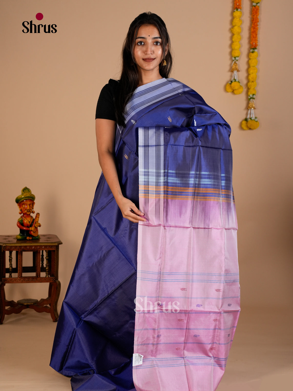 EAS23068 - Banana Pith without blouse - Saree - Shop on Shrus.com