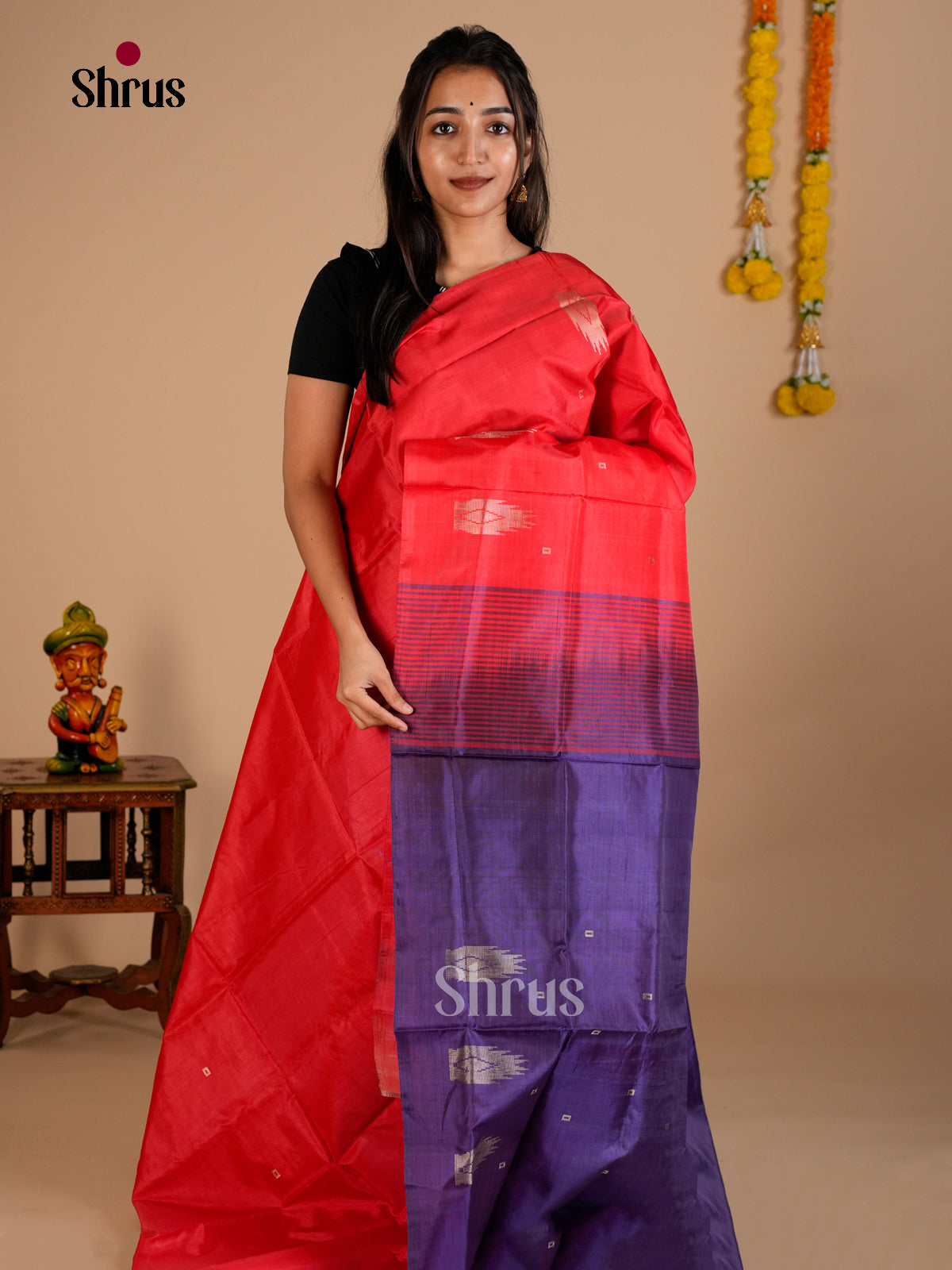 EAS23086 - Banana Pith without blouse - Saree - Shop on Shrus.com