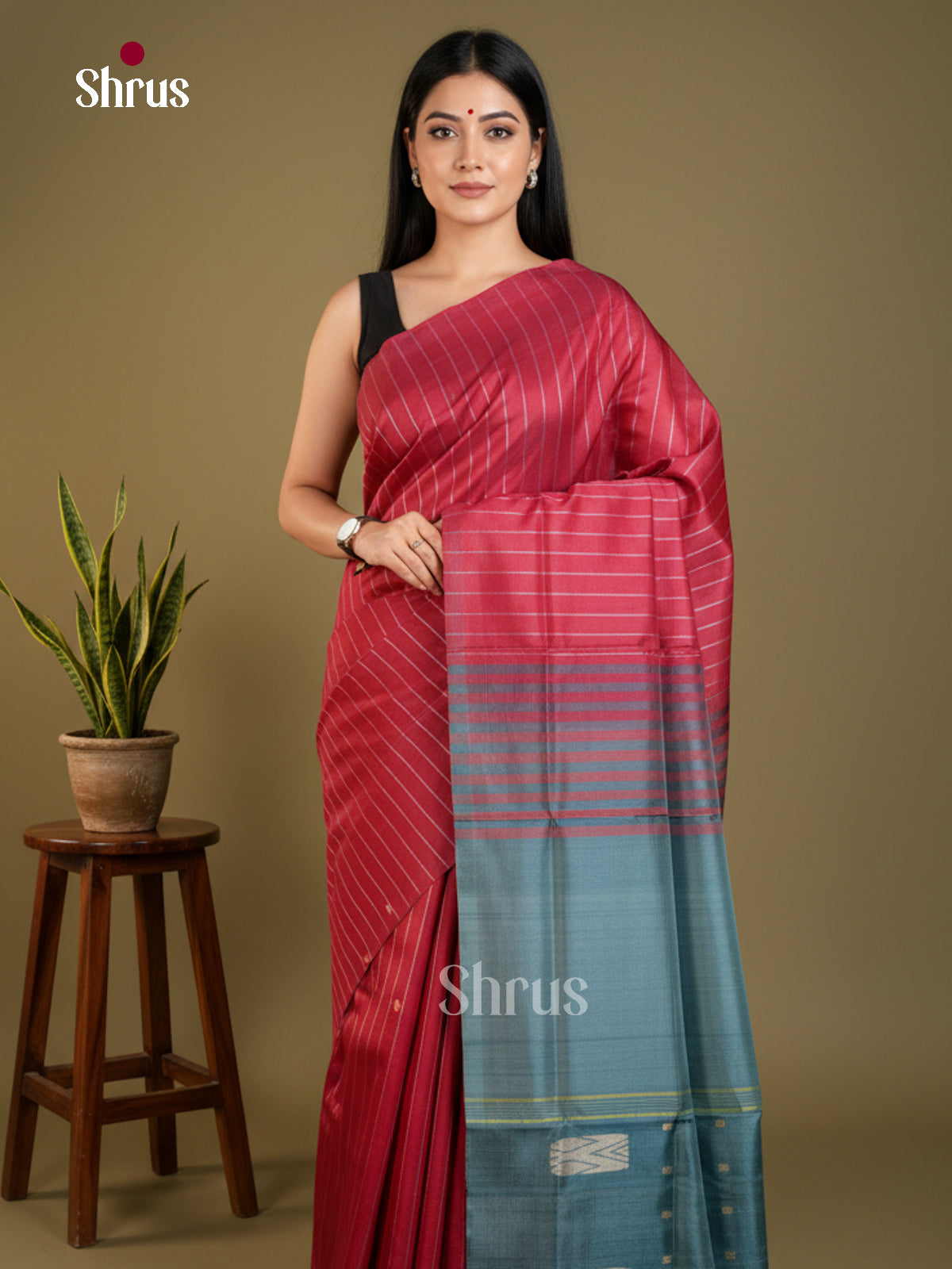 EAS23108 - Banana Pith without blouse - Saree - Shop on Shrus.com