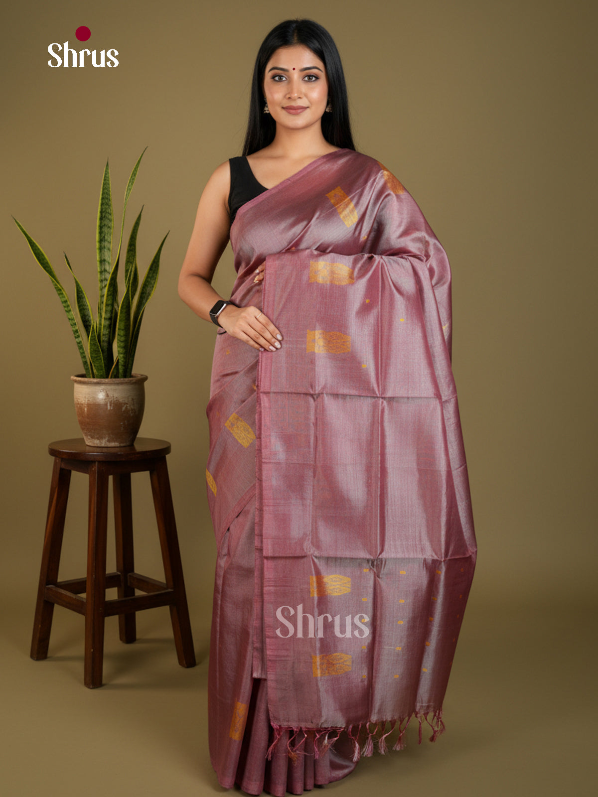 EAS23112 - Banana Pith without blouse - Saree - Shop on Shrus.com