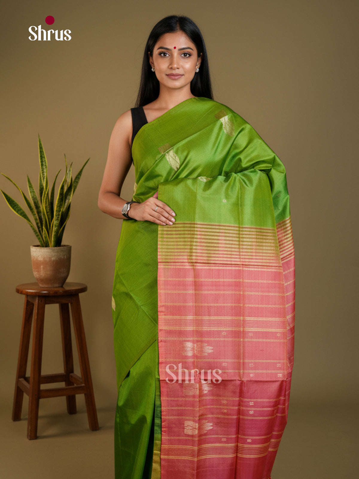 EAS23120 - Banana Pith without blouse - Saree - Shop on Shrus.com