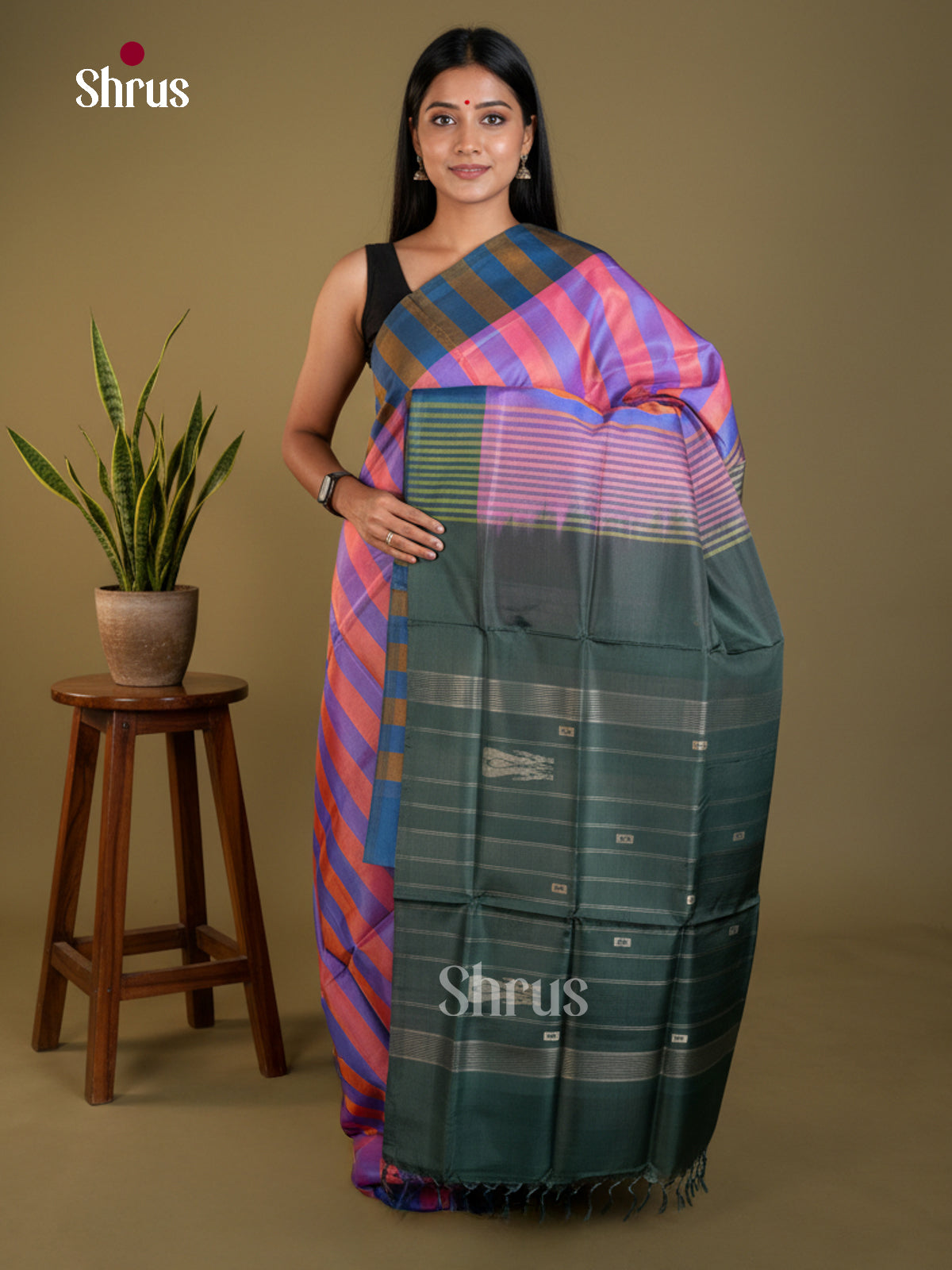 EAS23123 - Banana Pith without blouse - Saree - Shop on Shrus.com