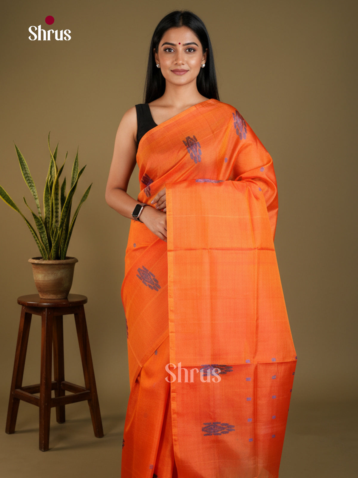 EAS23129 - Banana Pith without blouse - Saree - Shop on Shrus.com