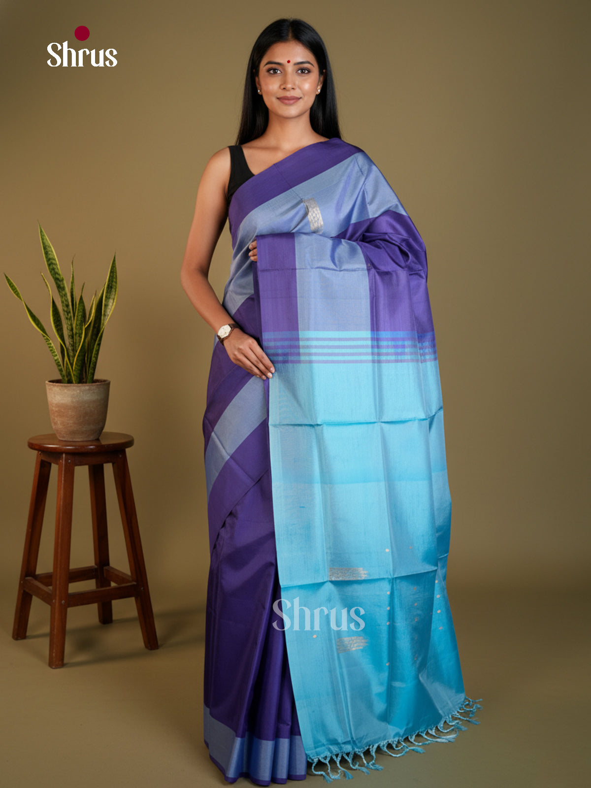EAS23132 - Banana Pith without blouse - Saree - Shop on Shrus.com