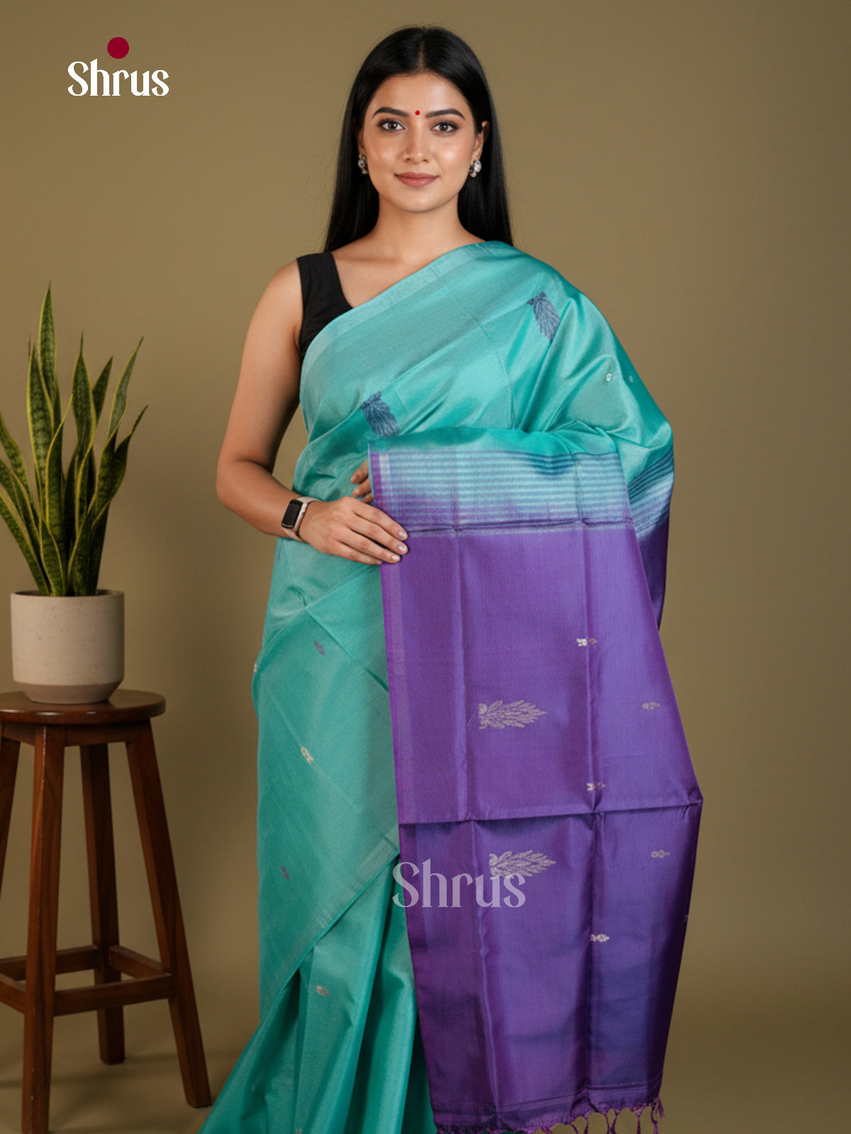 EAS23136 - Banana Pith without blouse - Saree - Shop on Shrus.com