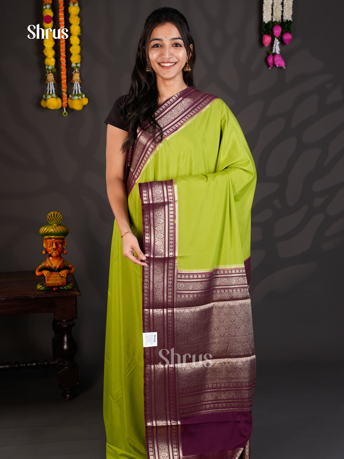 EAS23165 - Mysoresilk-halfpure - Saree - Shop on Shrus.com